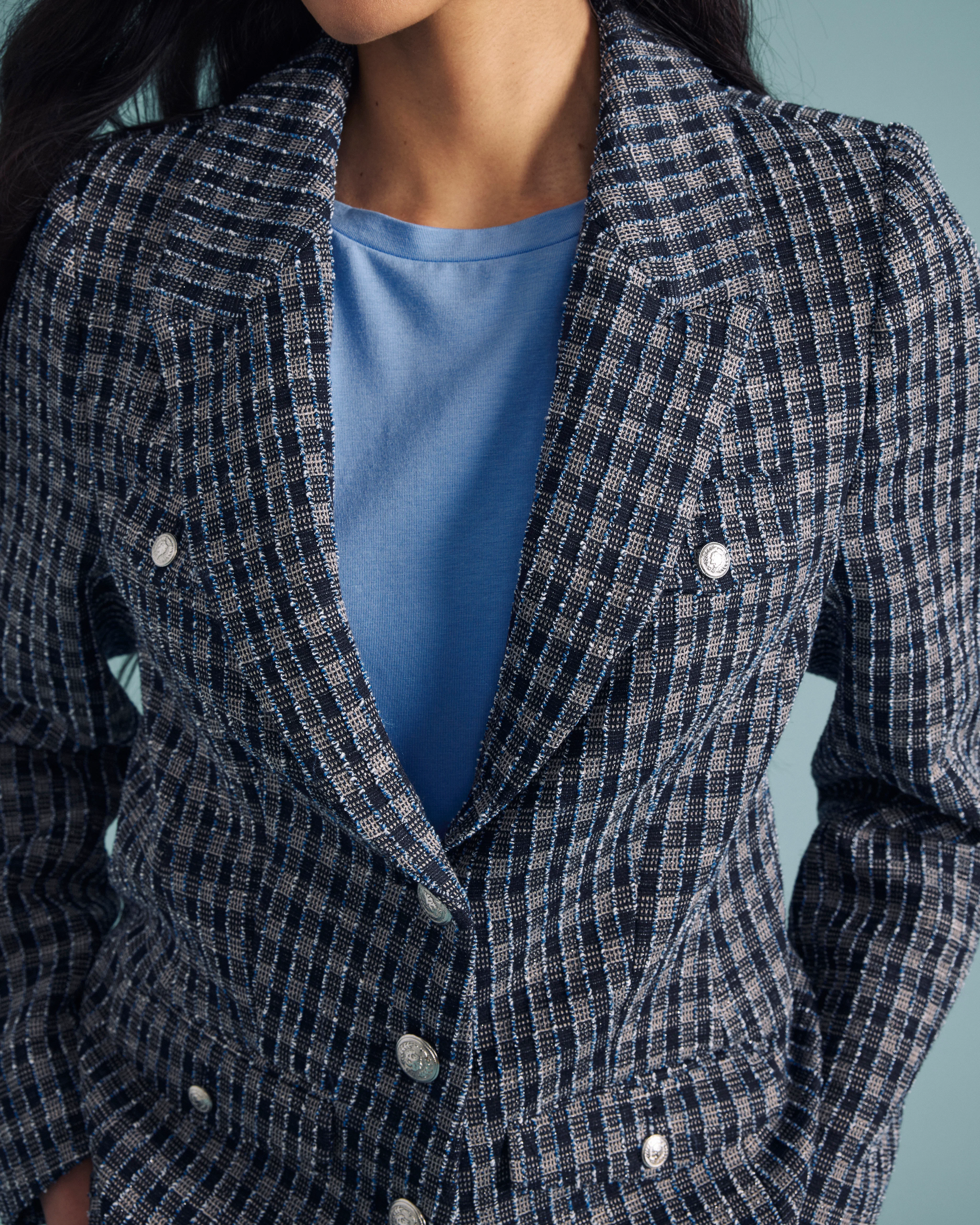 4 Pocket Ponte Blazer - French Tweed - Image 2