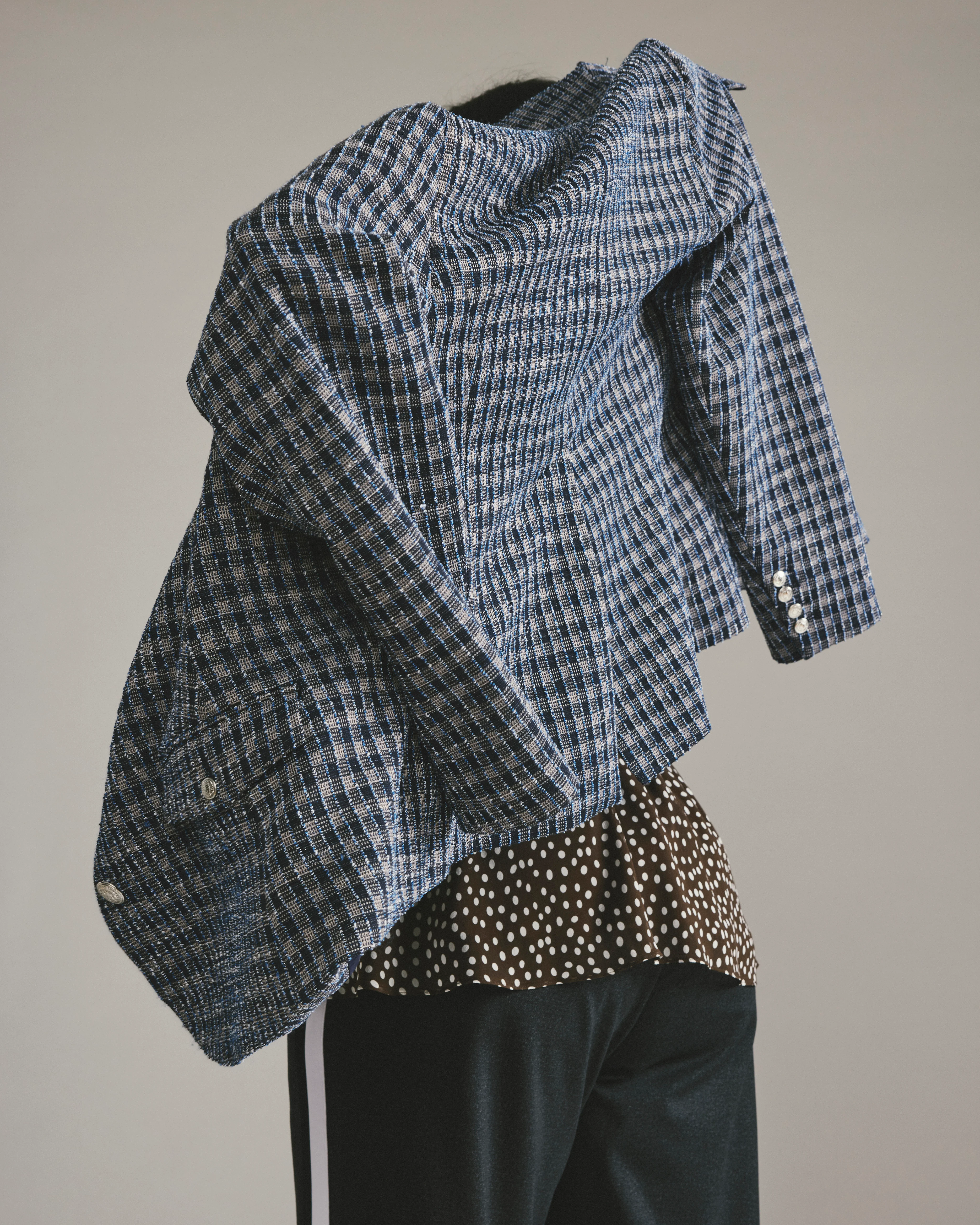 4 Pocket Ponte Blazer - French Tweed - Image 4