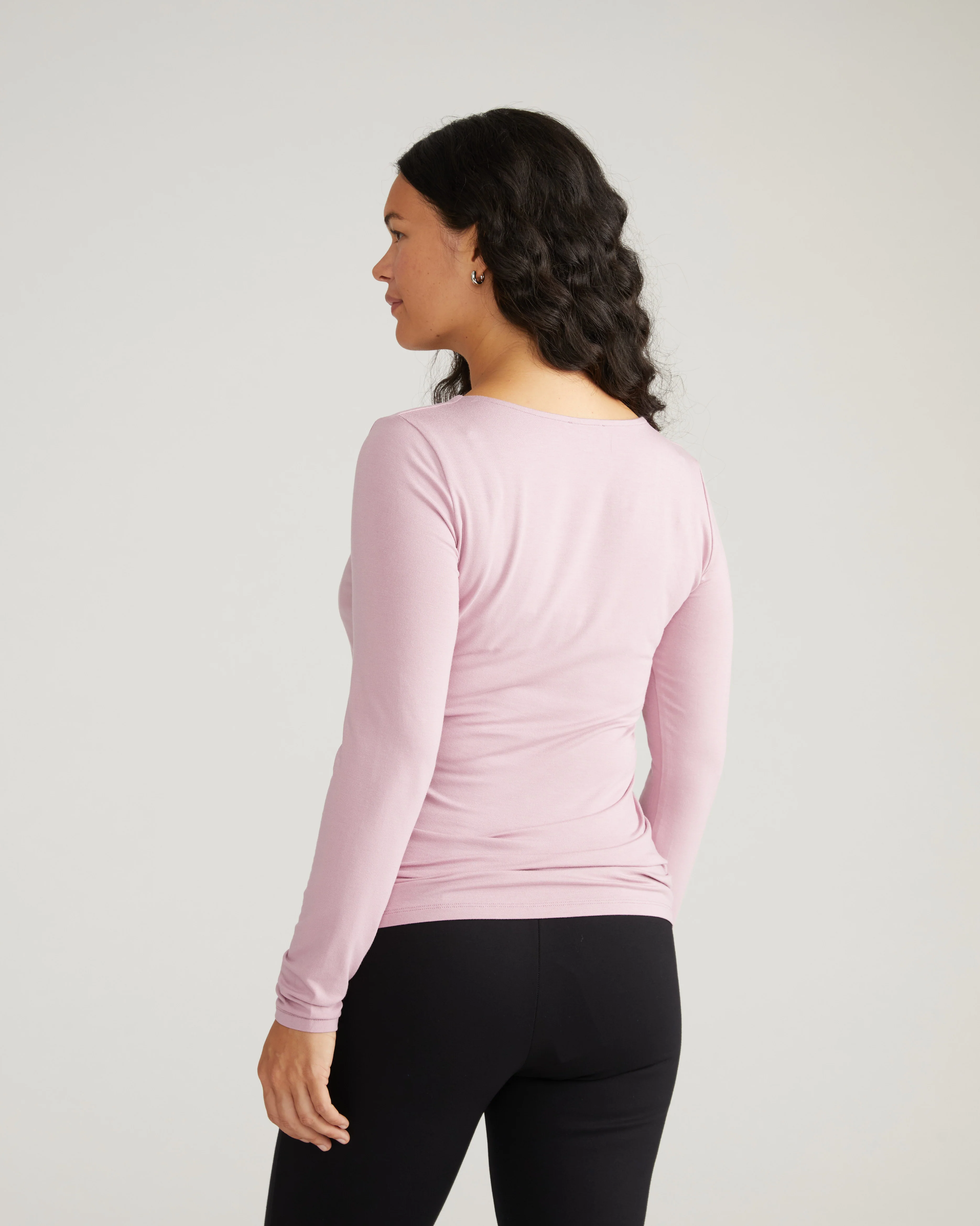 Agatha Liquid Jersey Top - Pale Mauve - Image 2