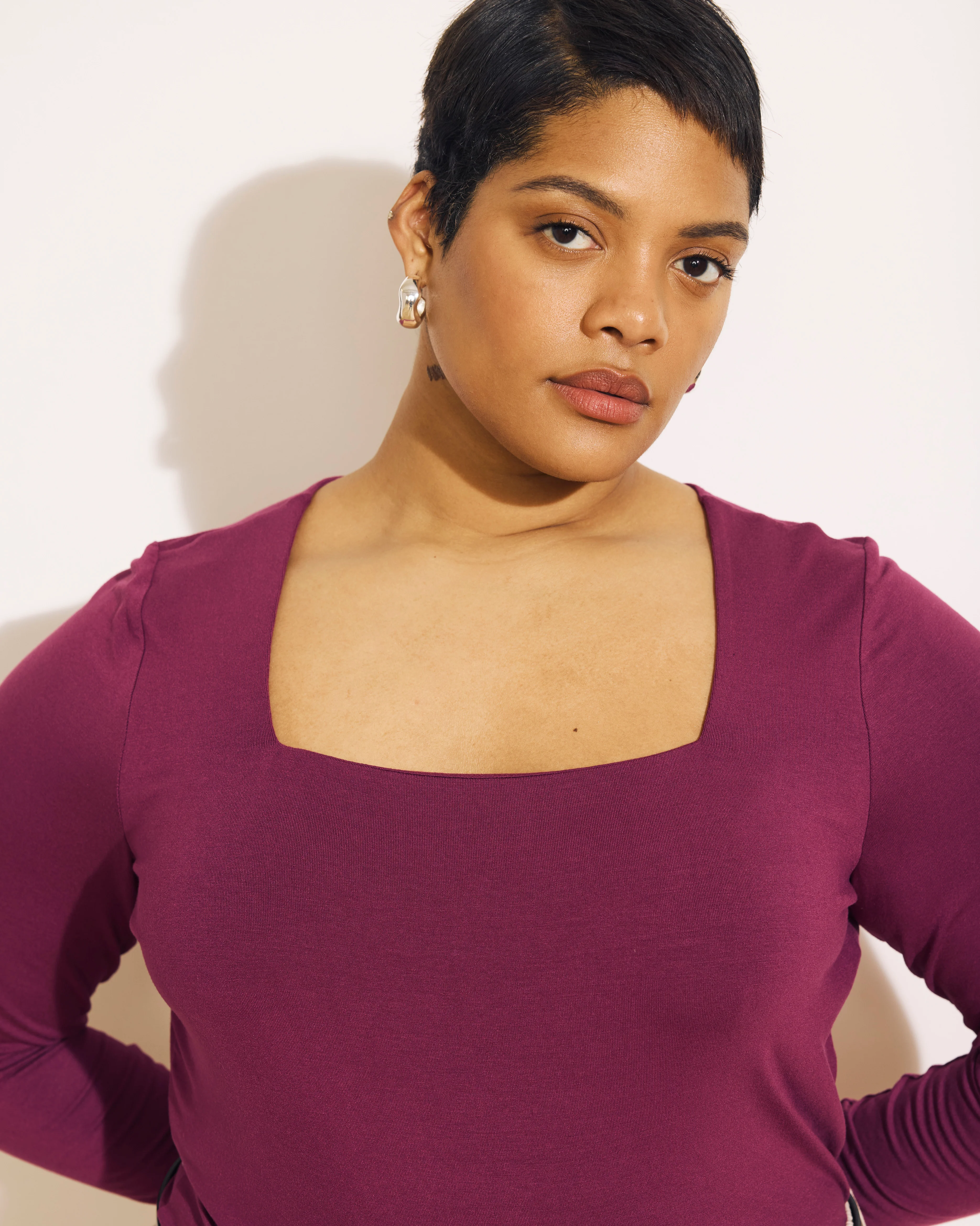 Agatha Liquid Jersey Top - Rothko Purple - Image 2