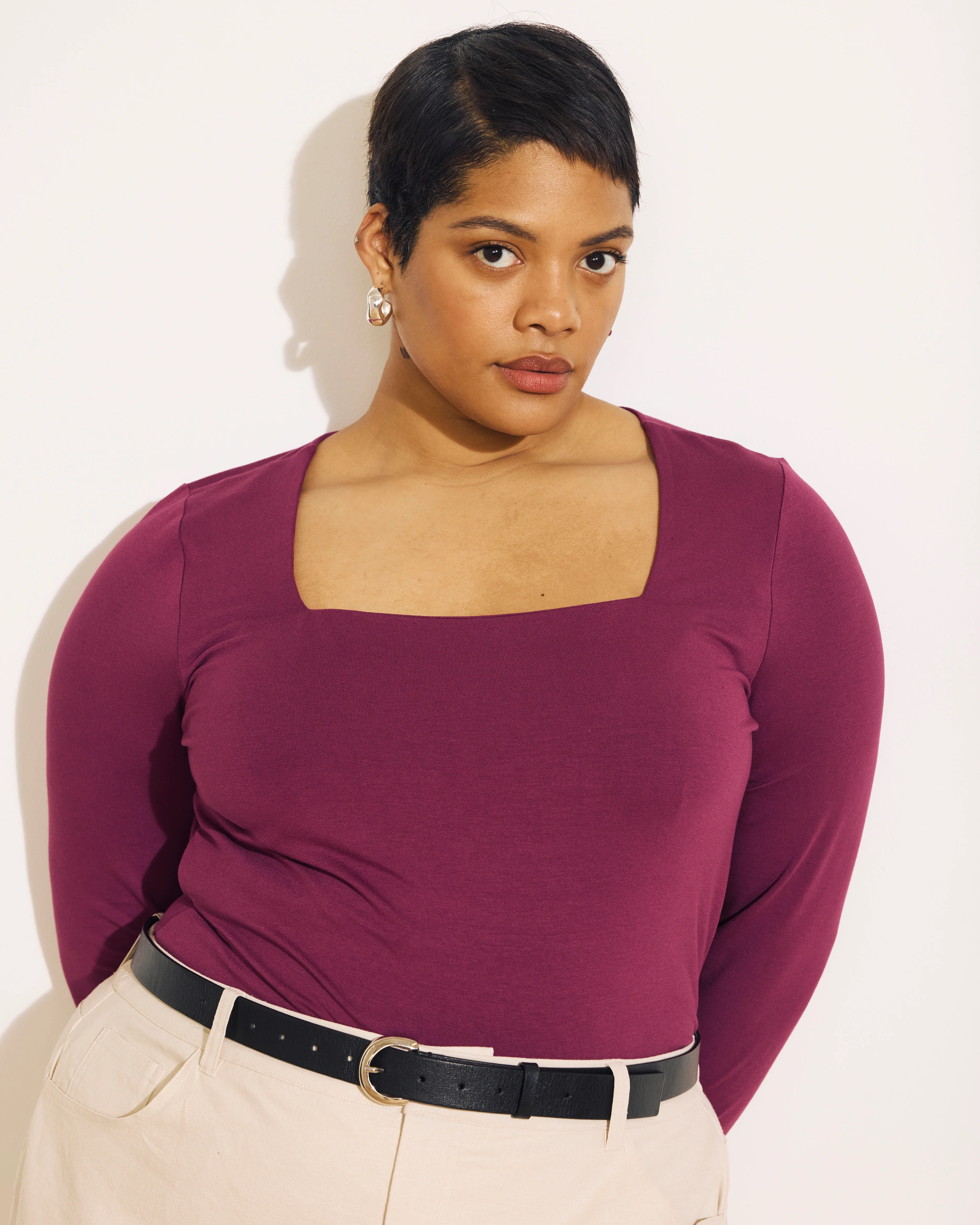 Agatha Liquid Jersey Top - Rothko Purple - Image 3