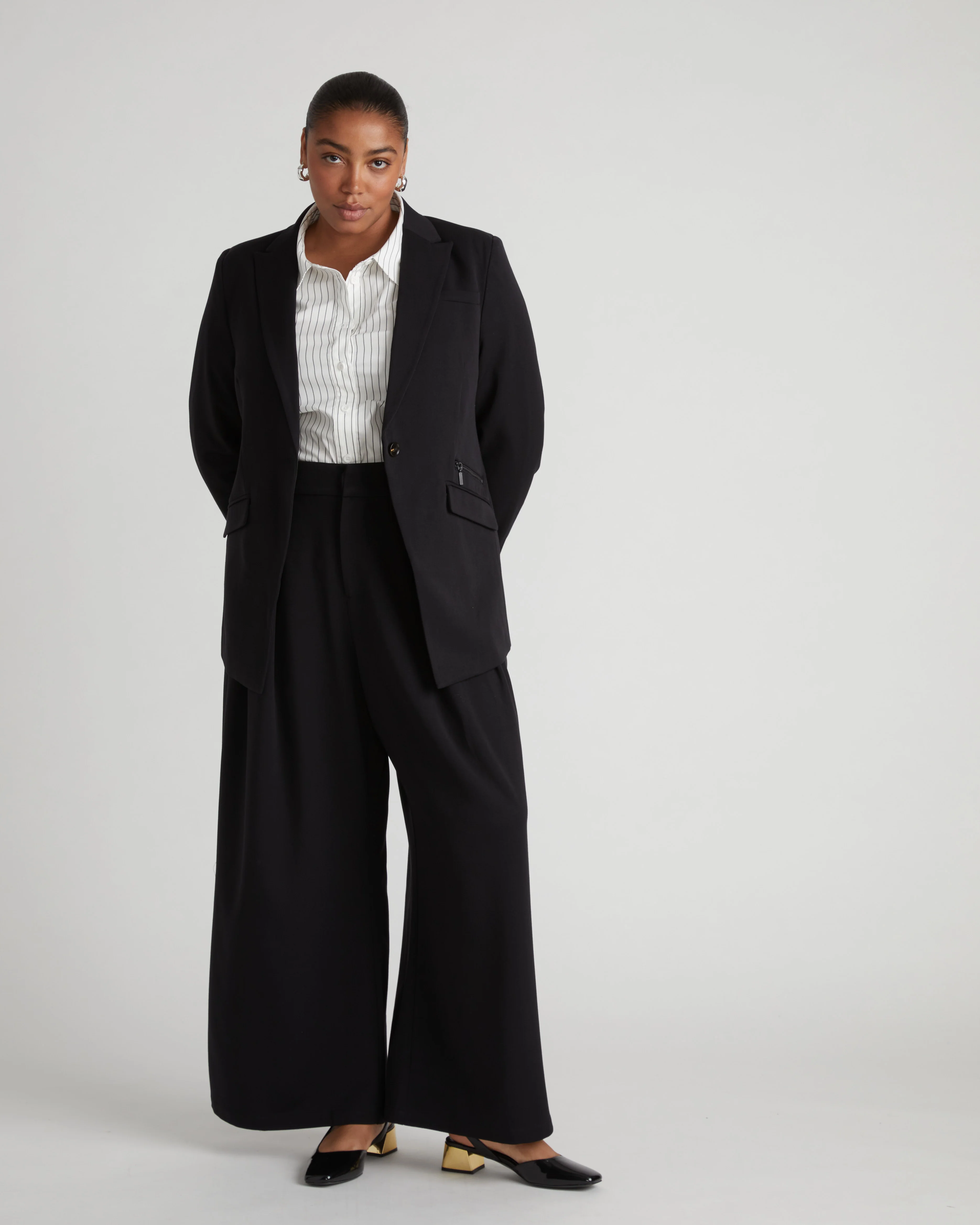 All Day Palais Wide Leg Pants - Black - Image 4