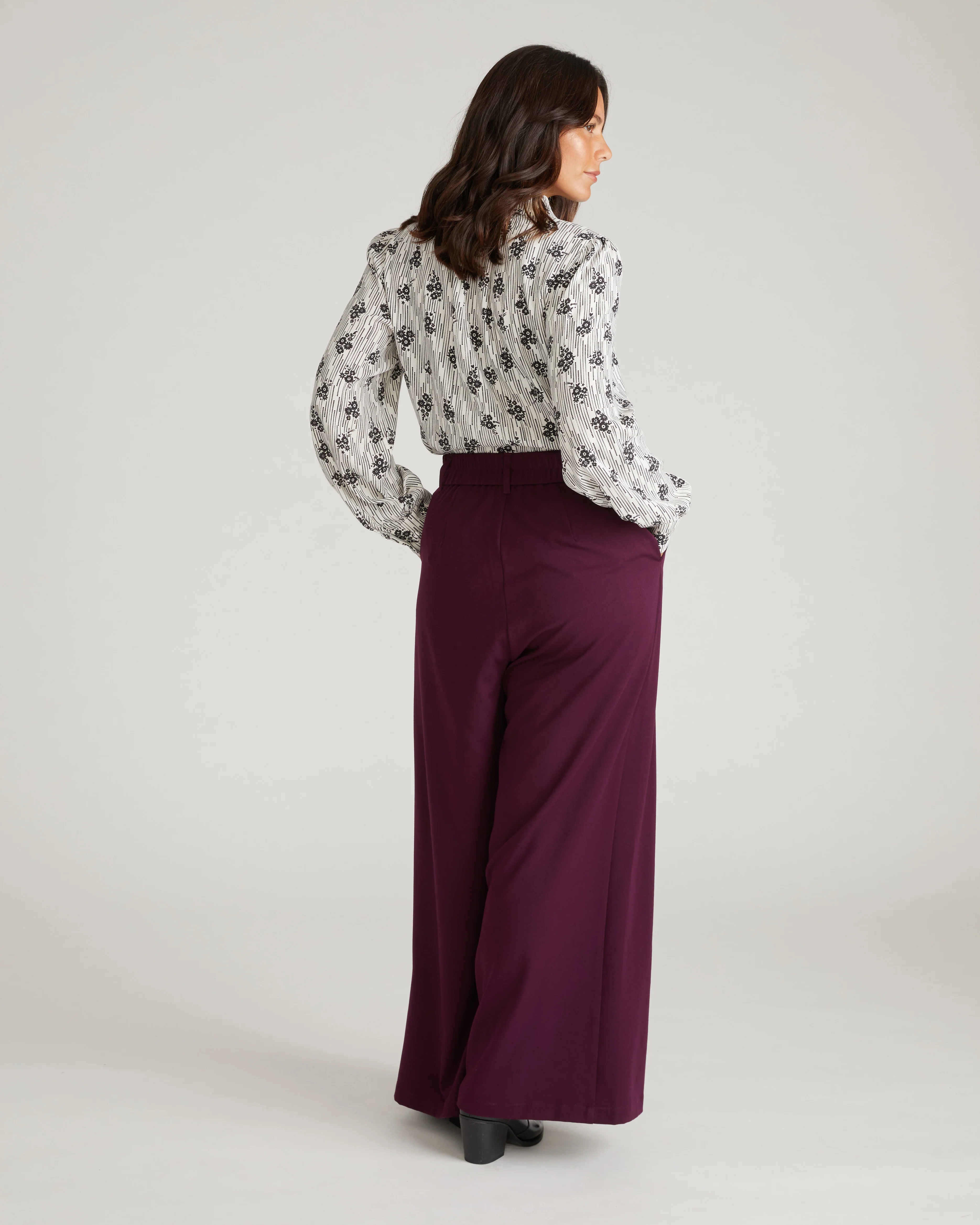 All Day Palais Wide Leg Pants - Gamay - Image 6