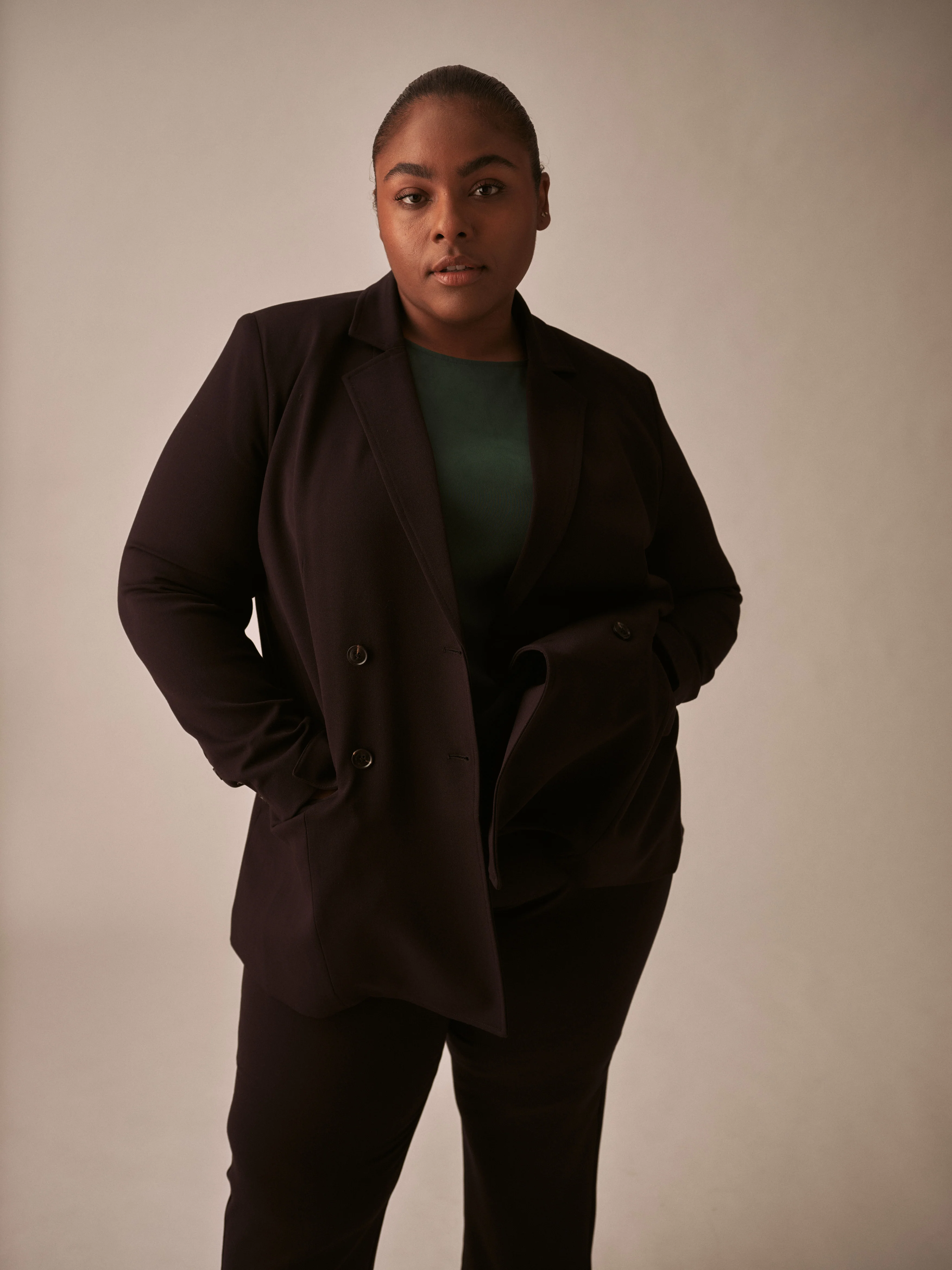 All Day Warren Double Breasted Blazer - Black - Image 3