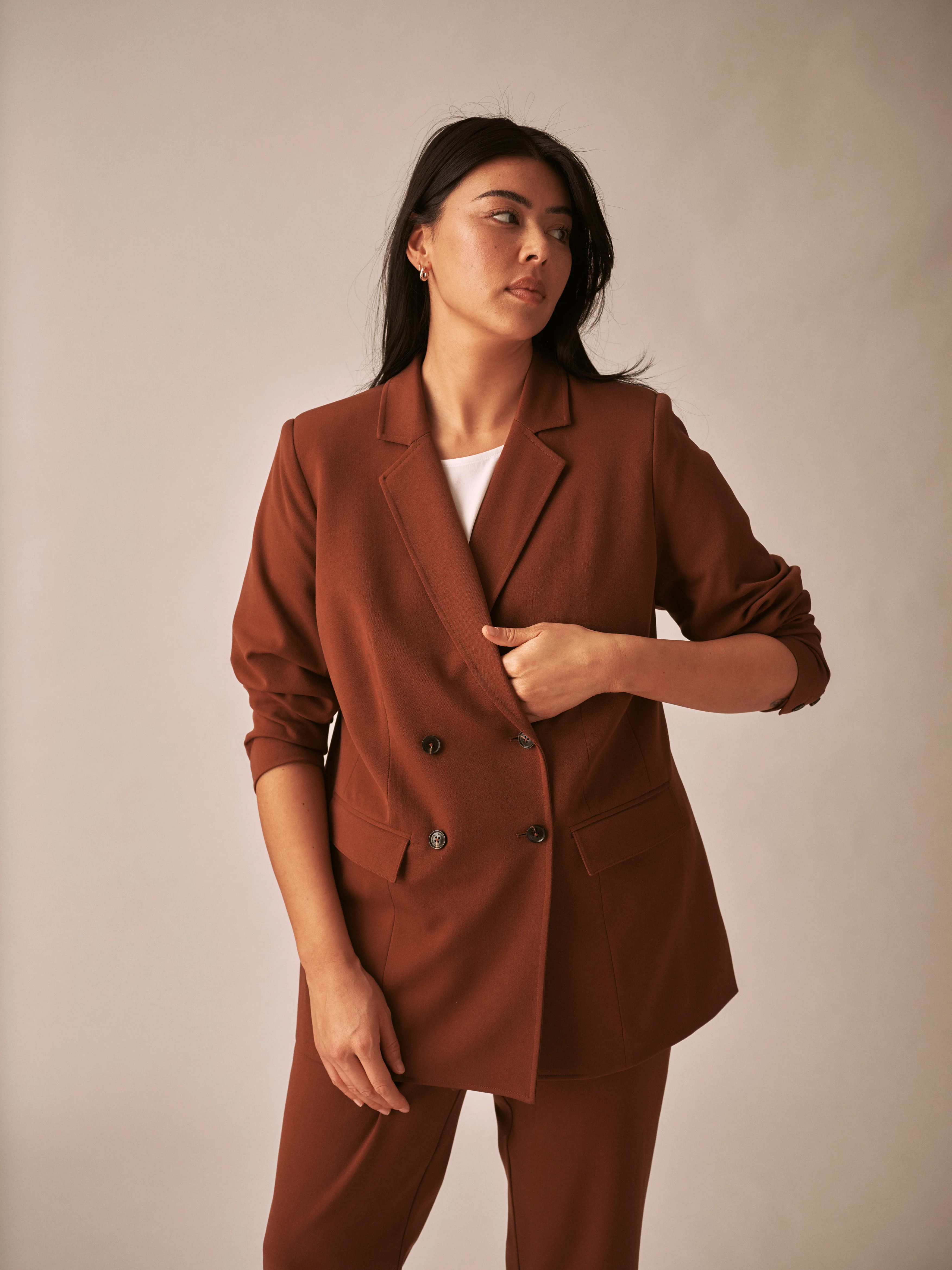 All Day Warren Double Breasted Blazer - Pony - Image 2
