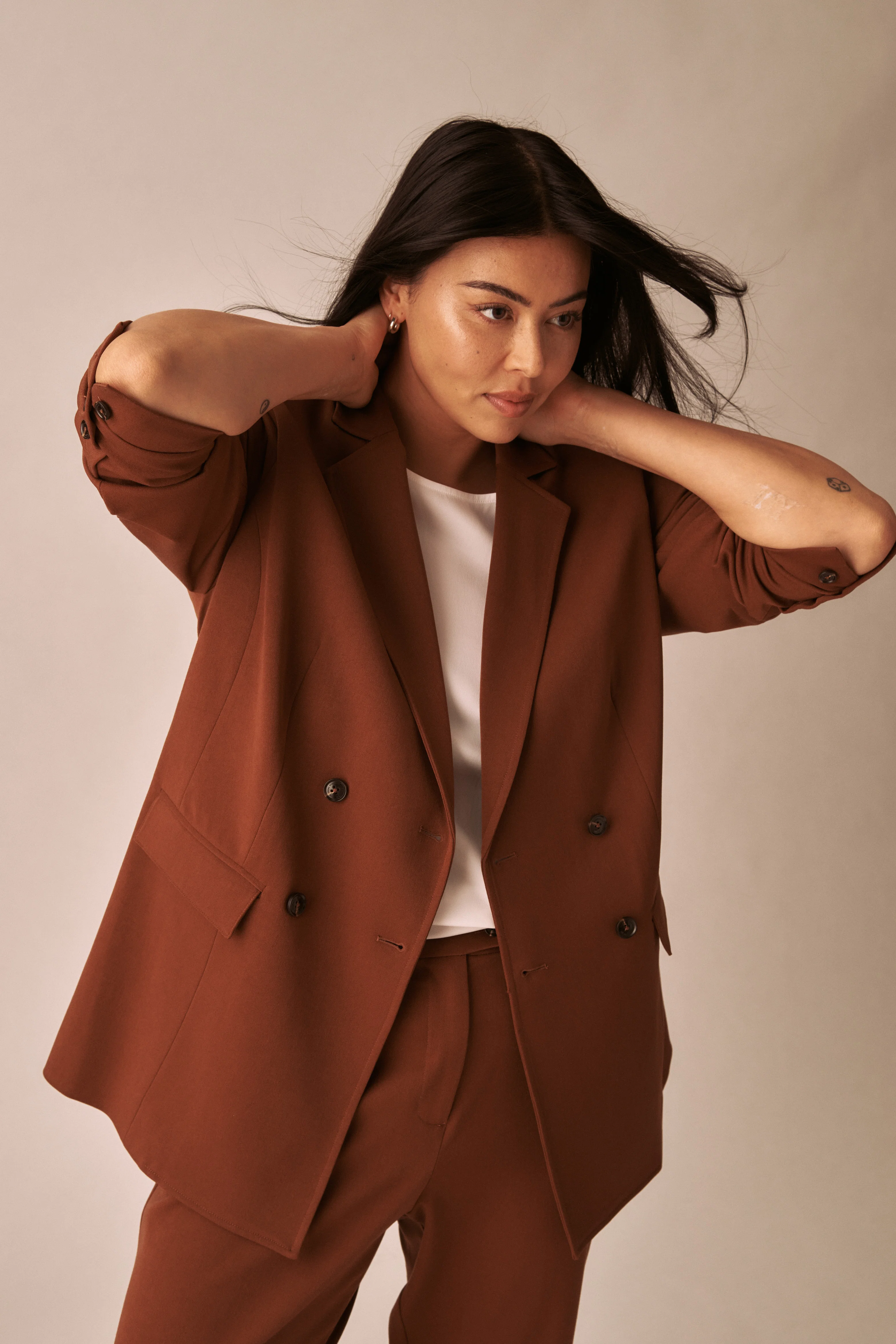 All Day Warren Double Breasted Blazer - Pony - Image 5