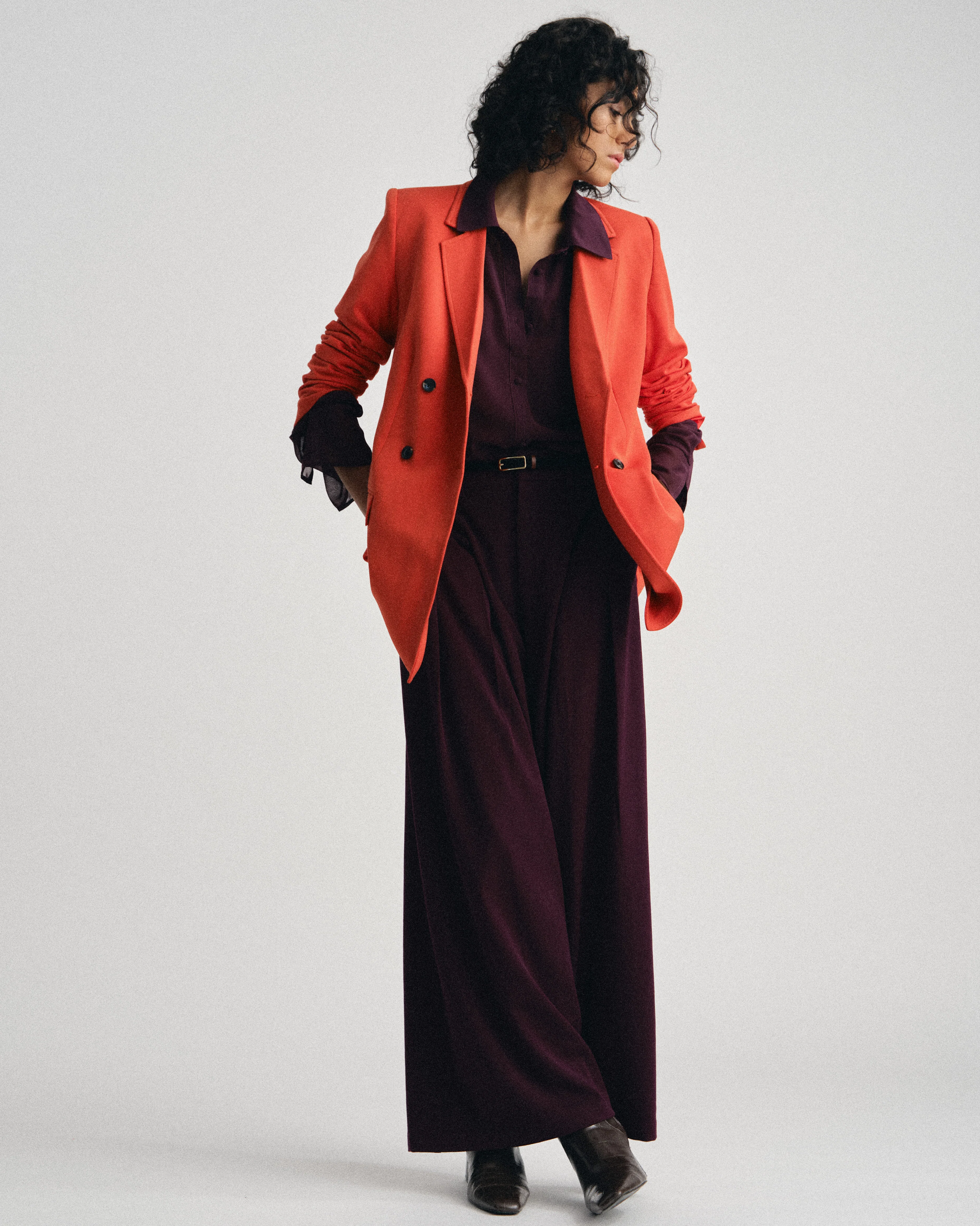 All Day Warren Double Breasted Blazer - Poppy - Image 3