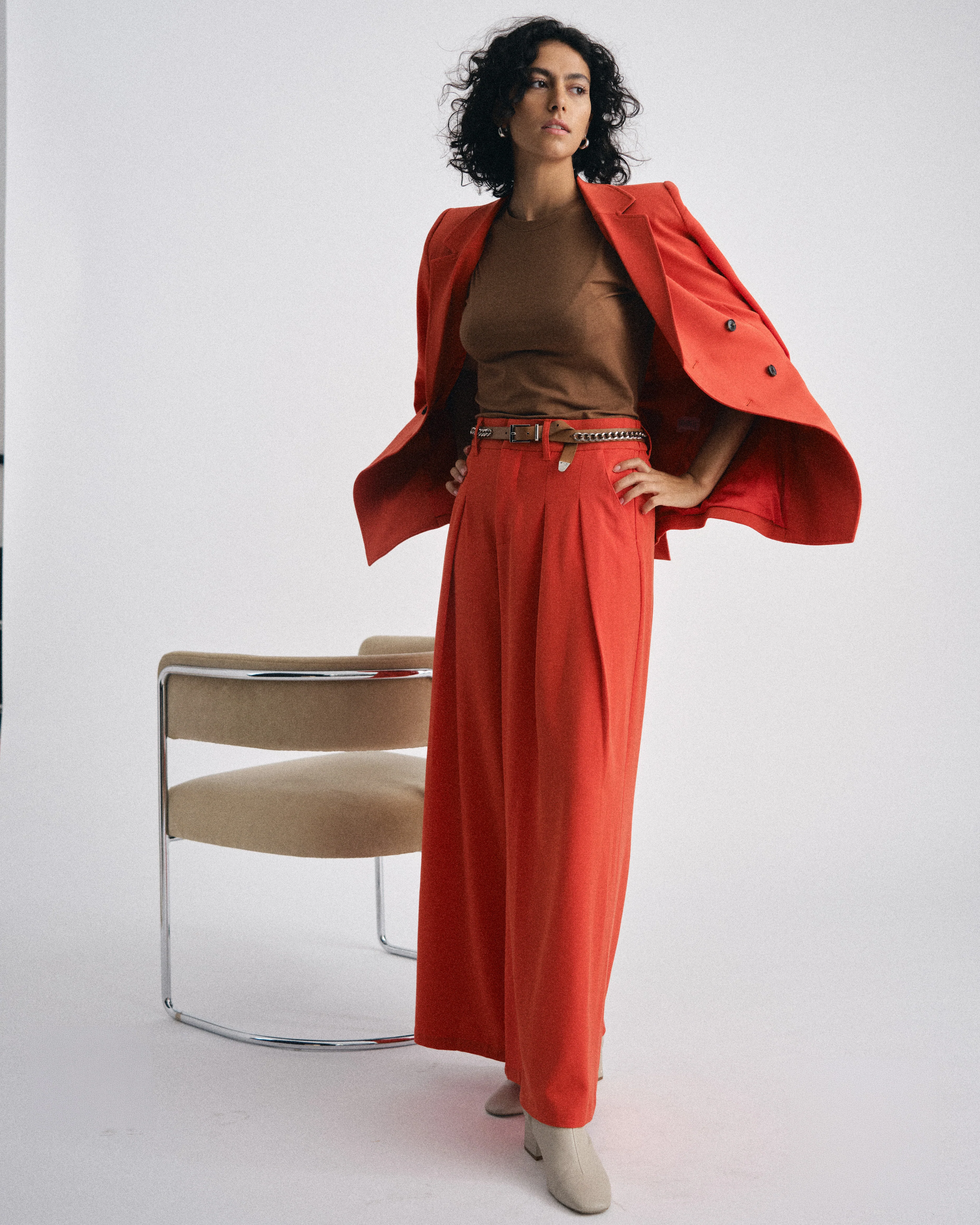 All Day Warren Double Breasted Blazer - Poppy - Image 4