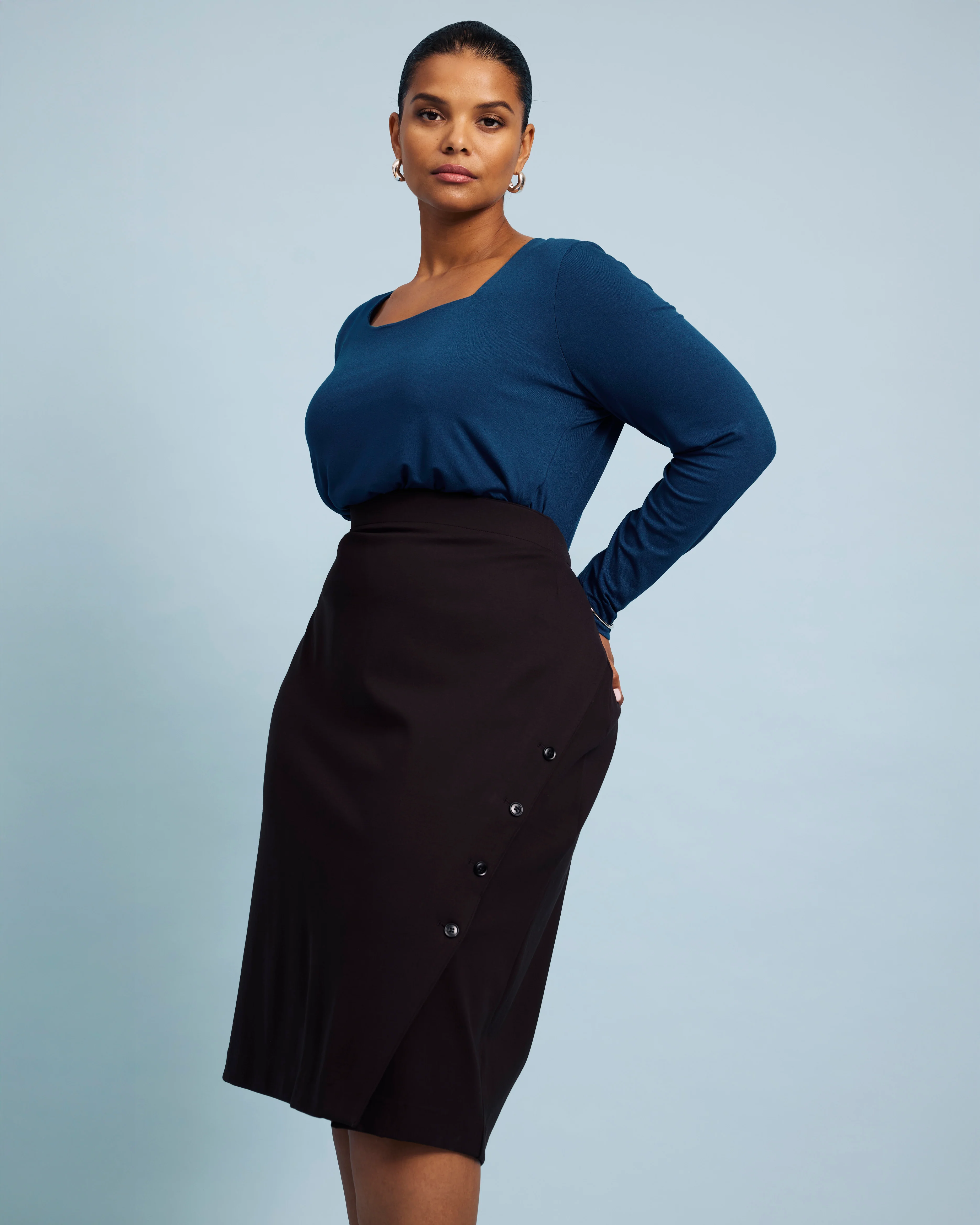 Anya Ponte Skirt - Espresso