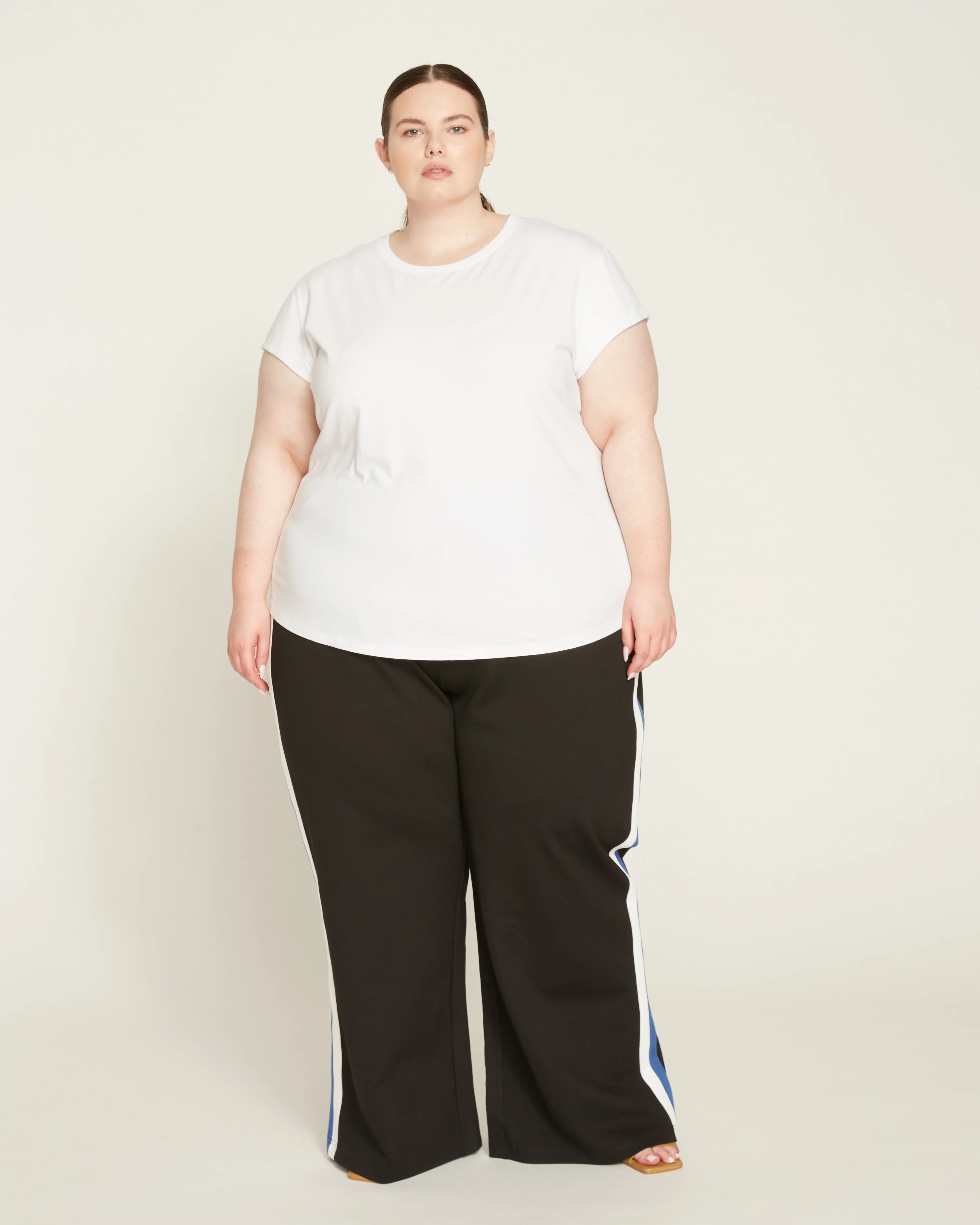 Ashley Cap Sleeve Tee - White - Image 4
