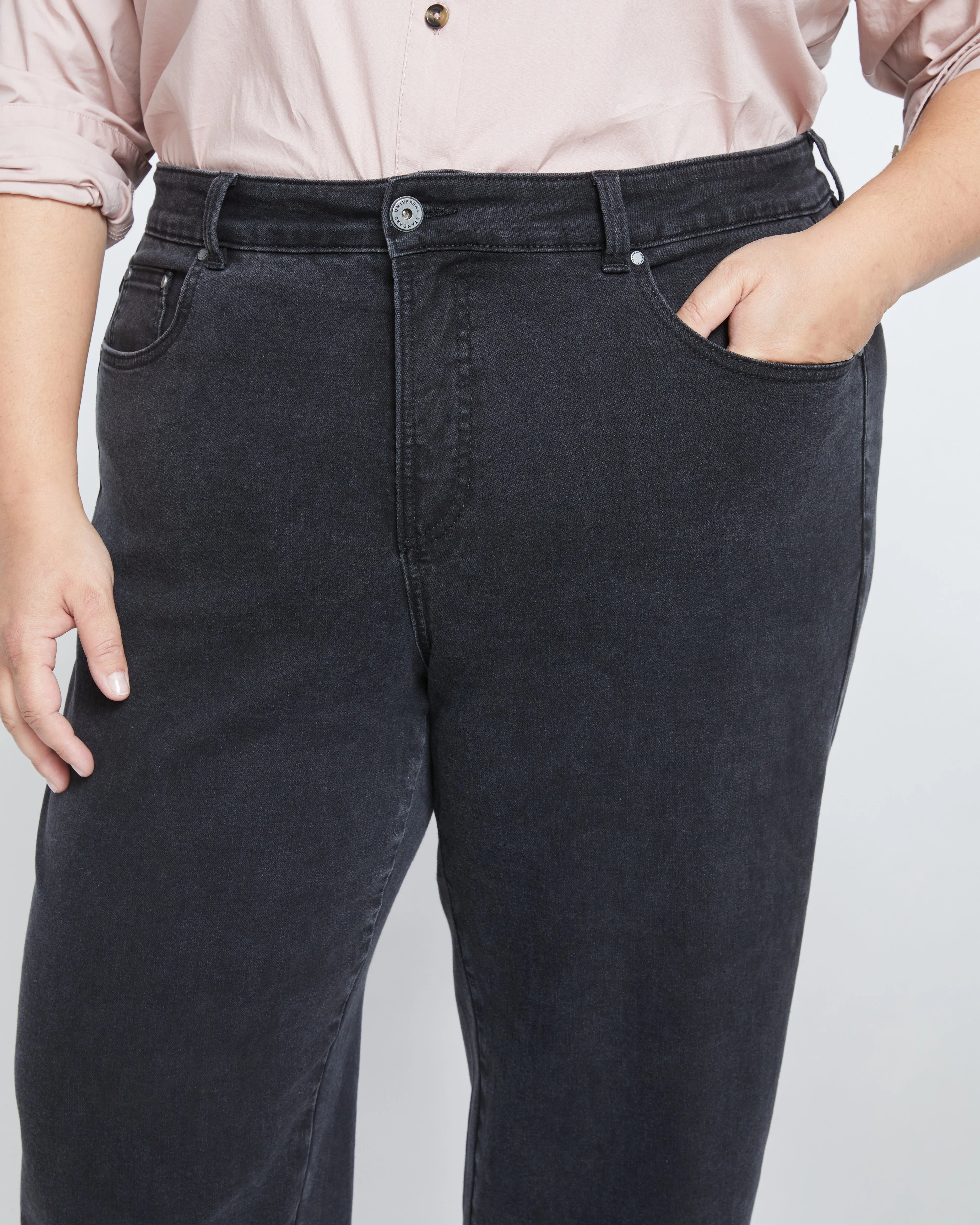 Bae Boyfriend Crop Jeans - Broken Black - Image 2