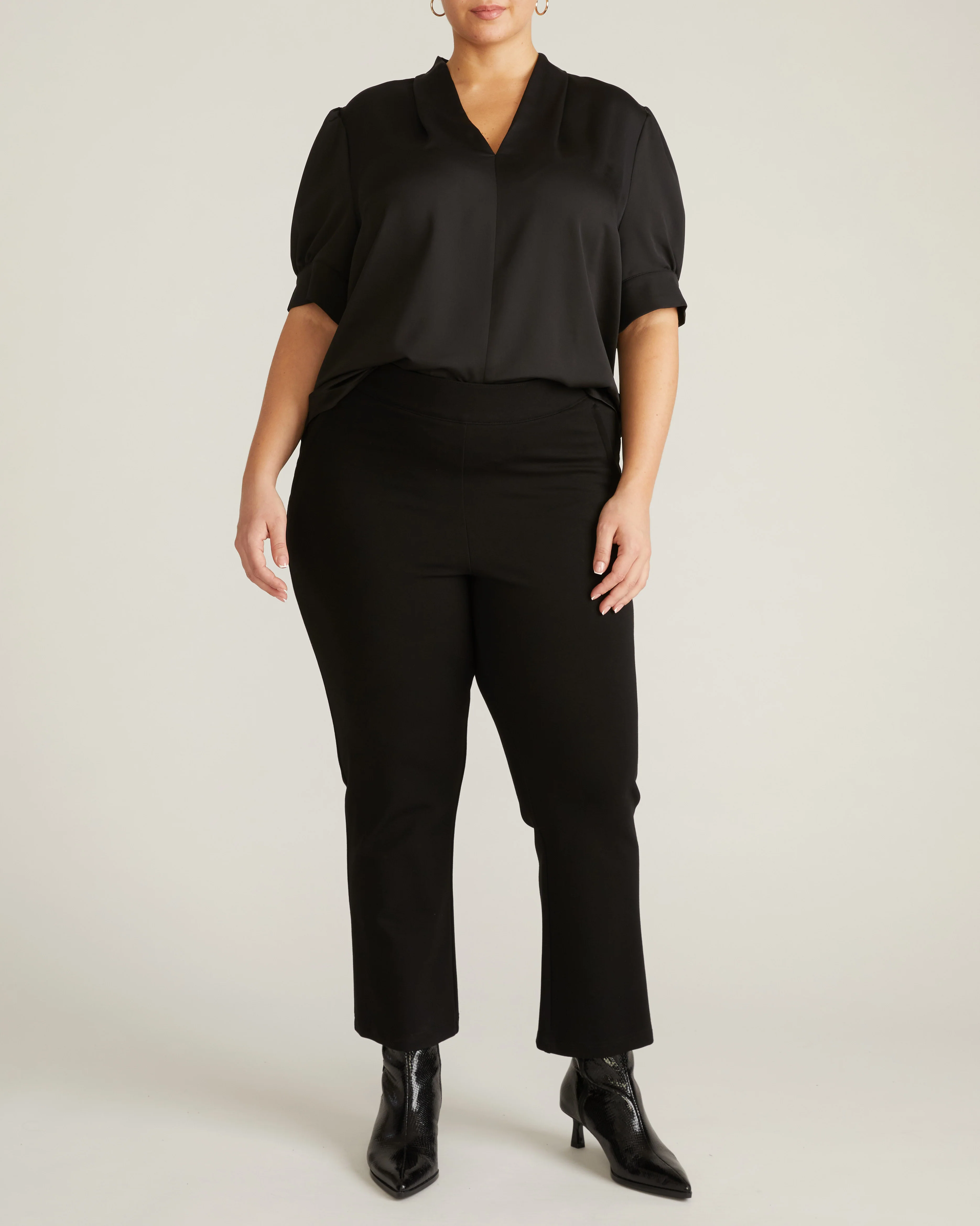 Beatrice Soft Satin Top - Black - Image 3