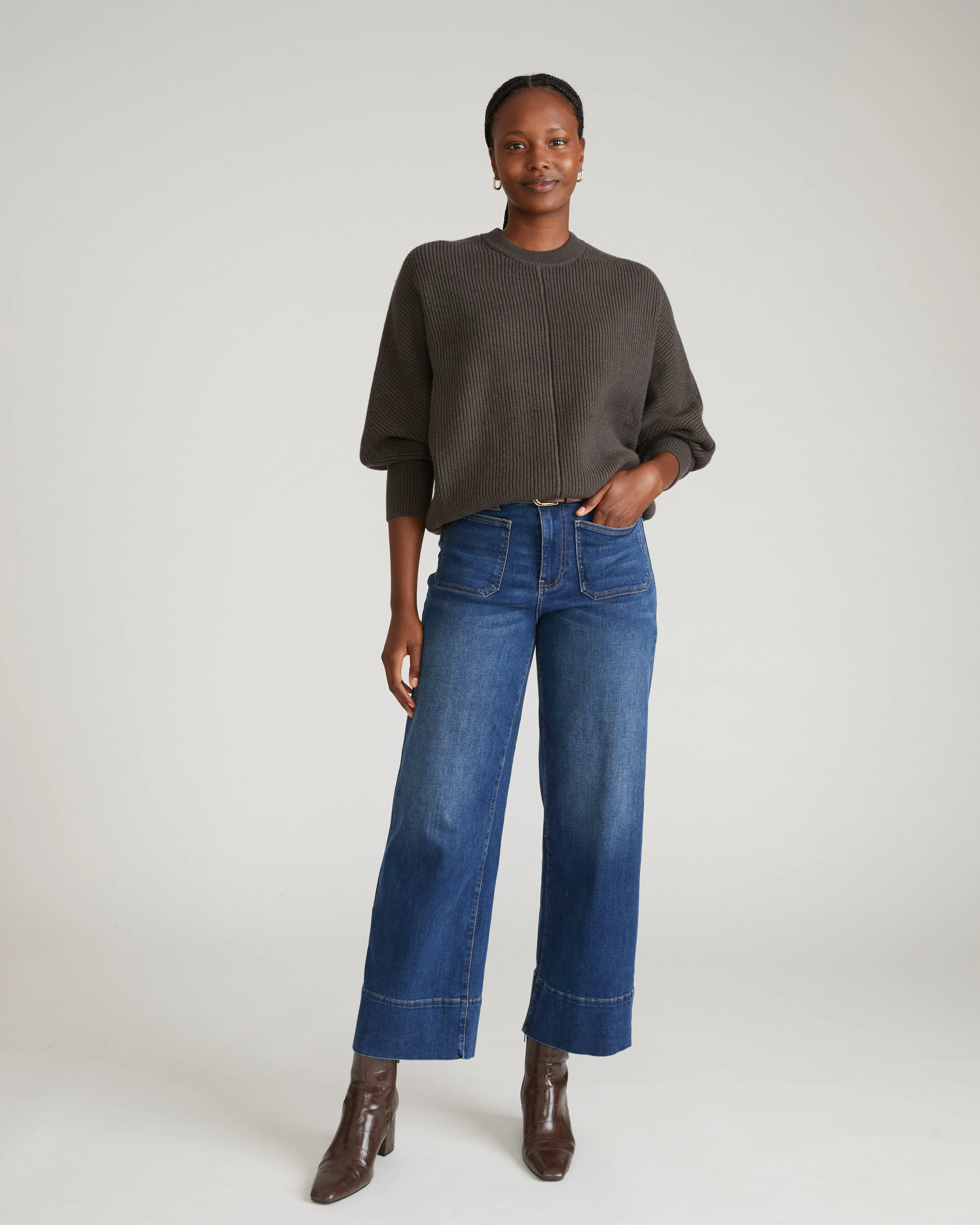 Better-Than-Wool Dolman Sweater - Graphite - Image 2