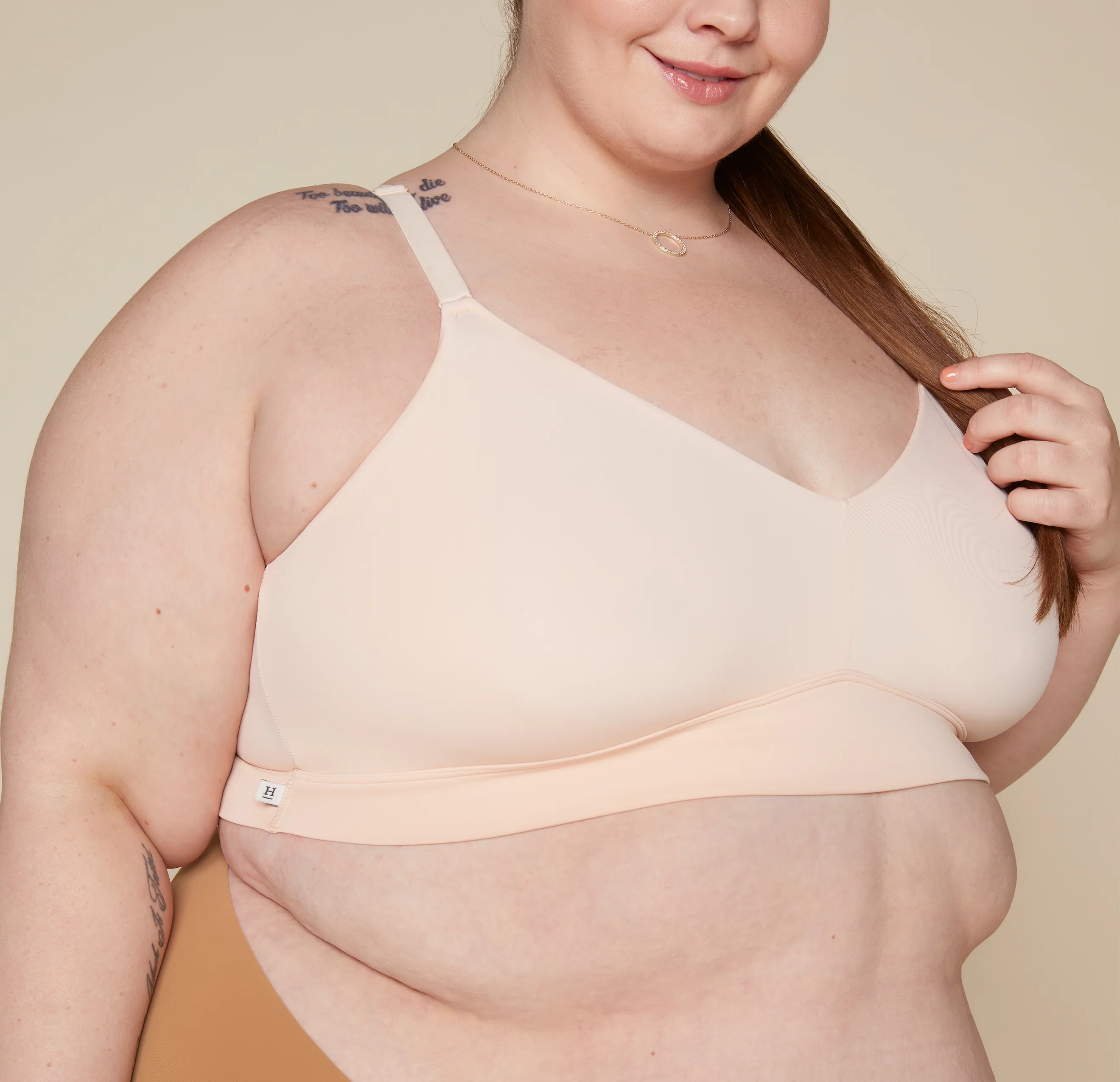 Bliss Triangle Bralette - Rose - Image 5