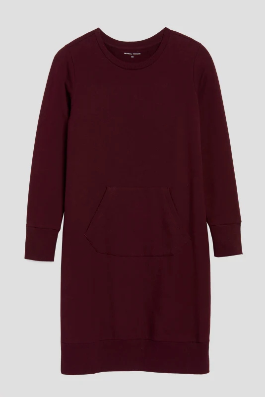 Bree Sweatshirt Dress - Black Cherry - Image 4
