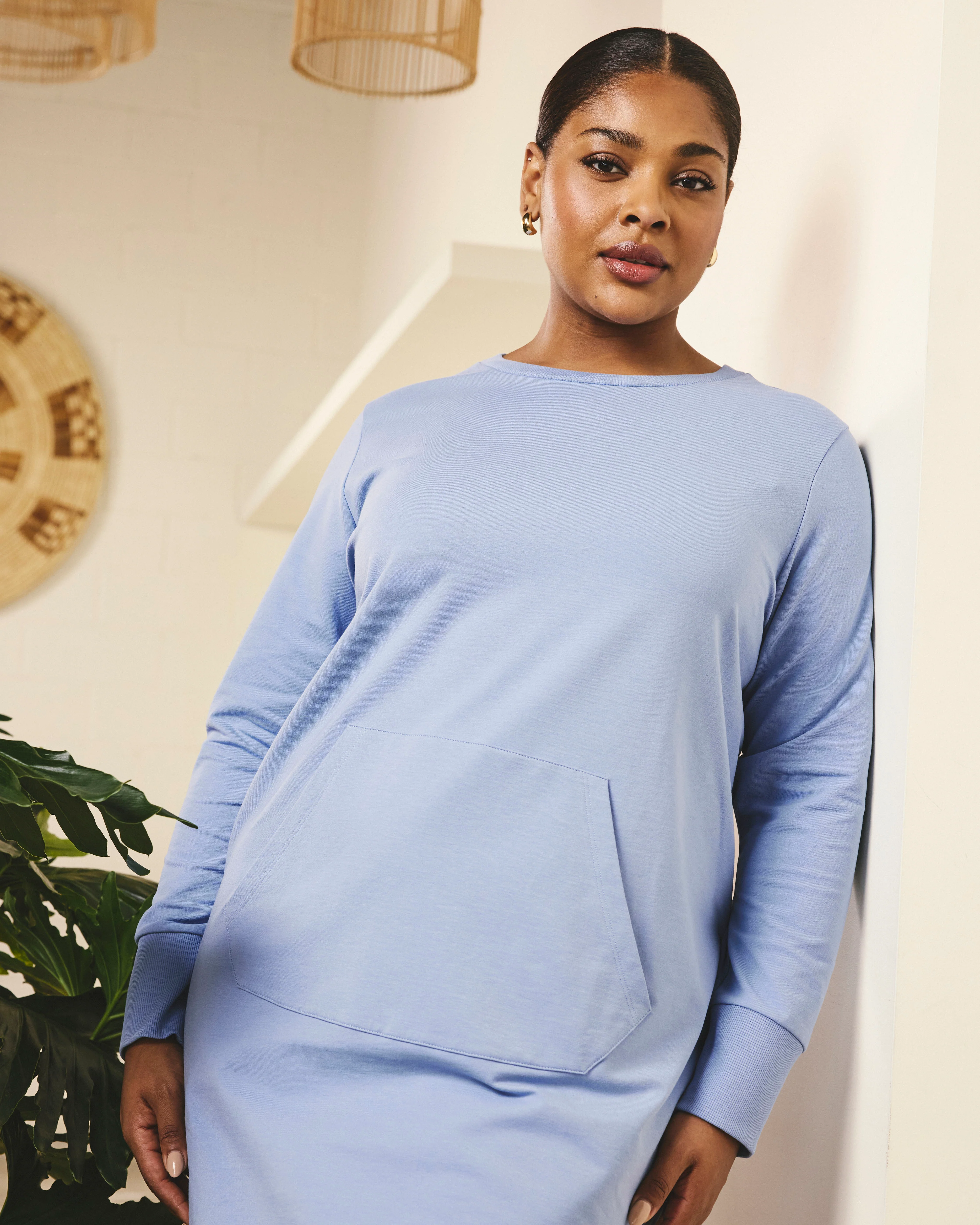 Bree Sweatshirt Dress - Graceful Blue - Image 2