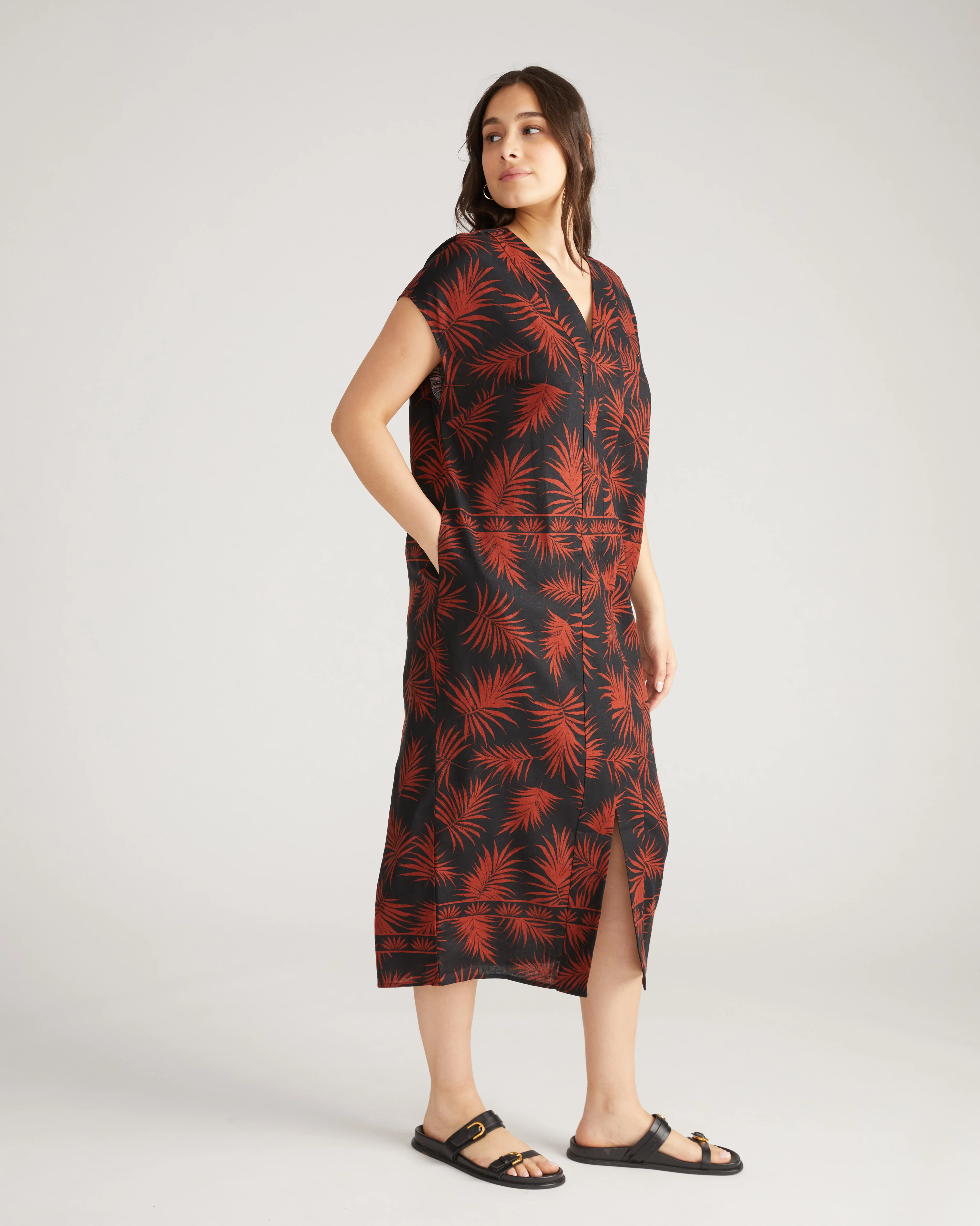 Cabana Linen Kaftan - Bohem Print - Image 3