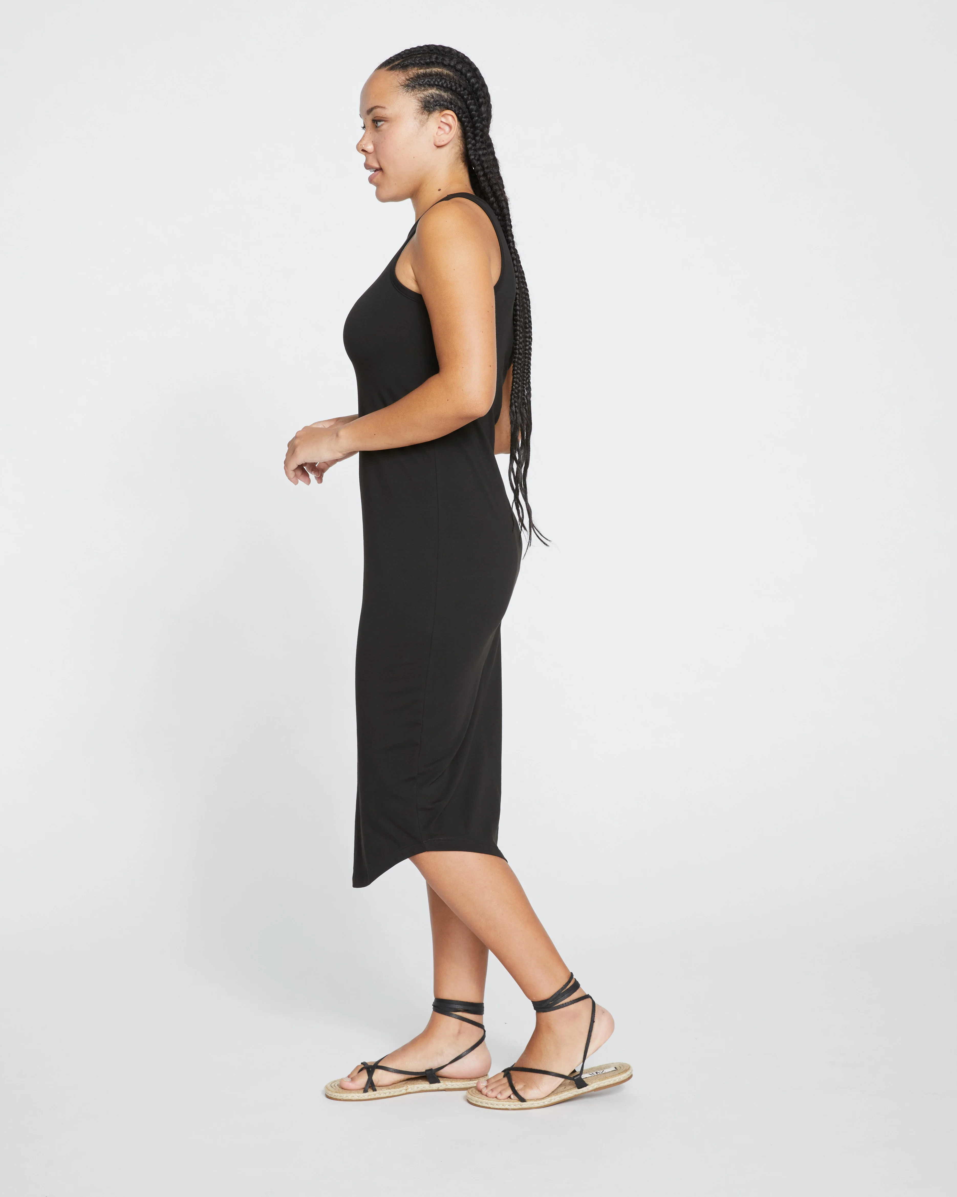 Cai High Neck Tank Dress - Black - Image 3