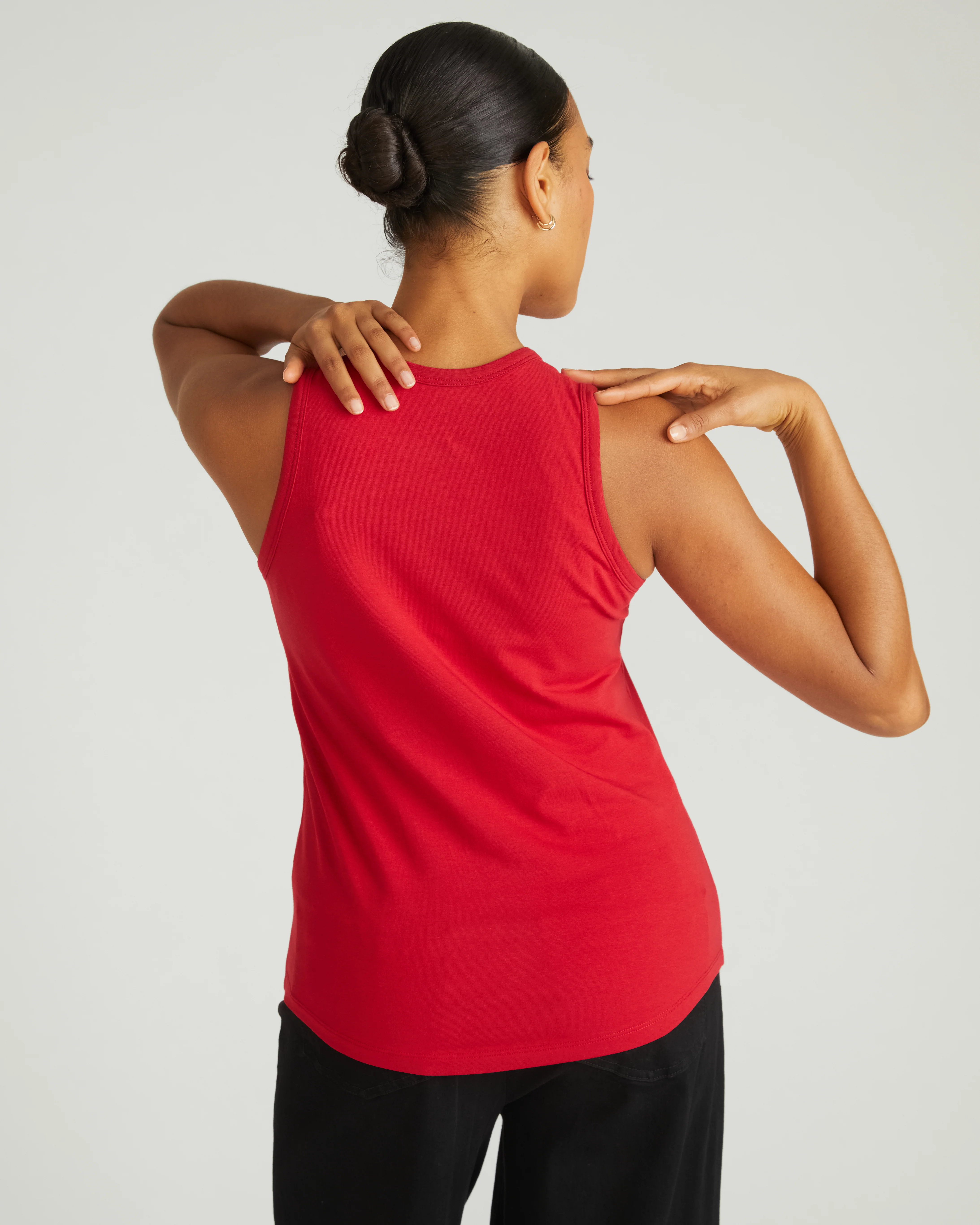 Cai High Neck Tank - Ruby Red - Image 3