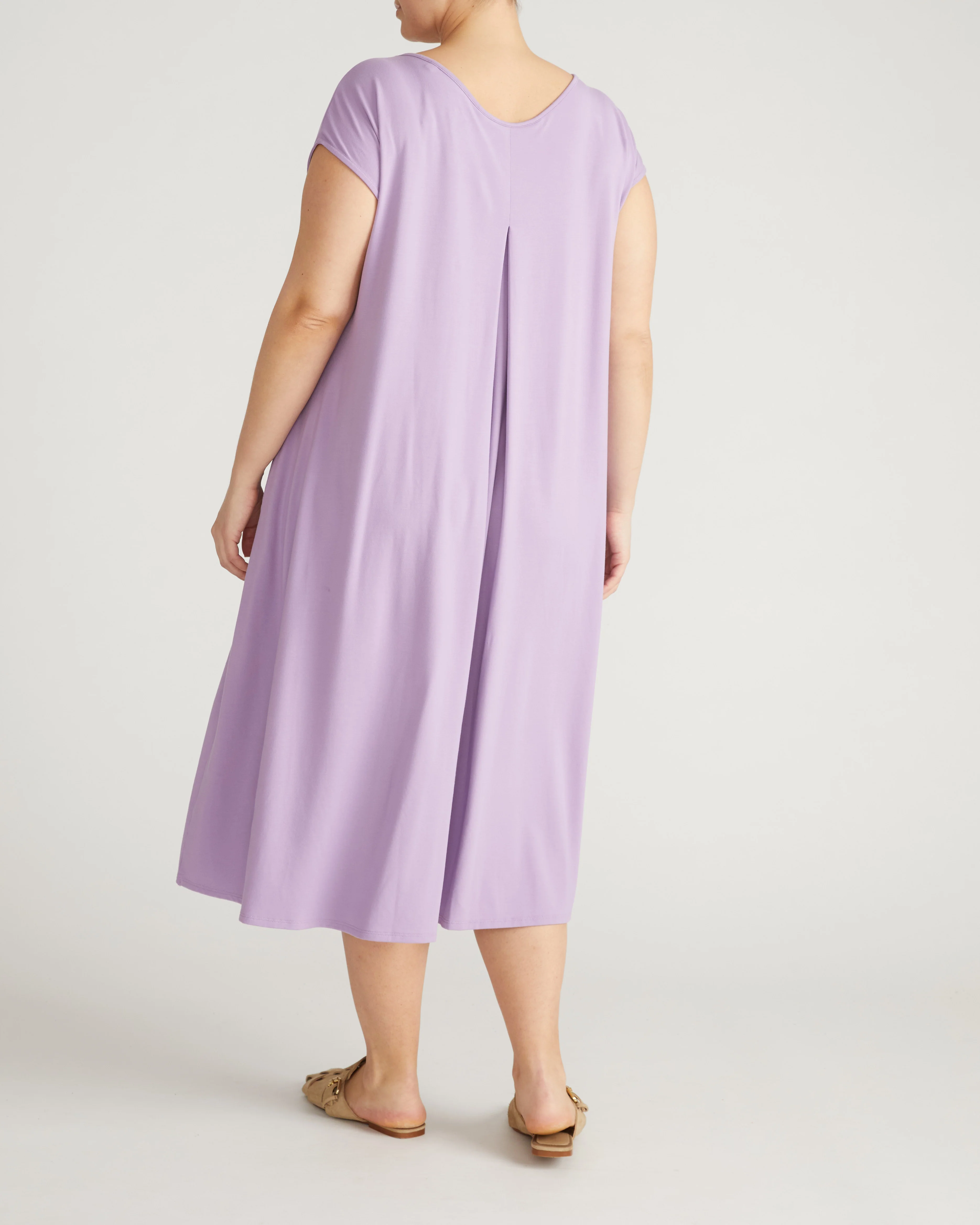 Capri Divine Jersey Flared Dress - Spring Iris - Image 8