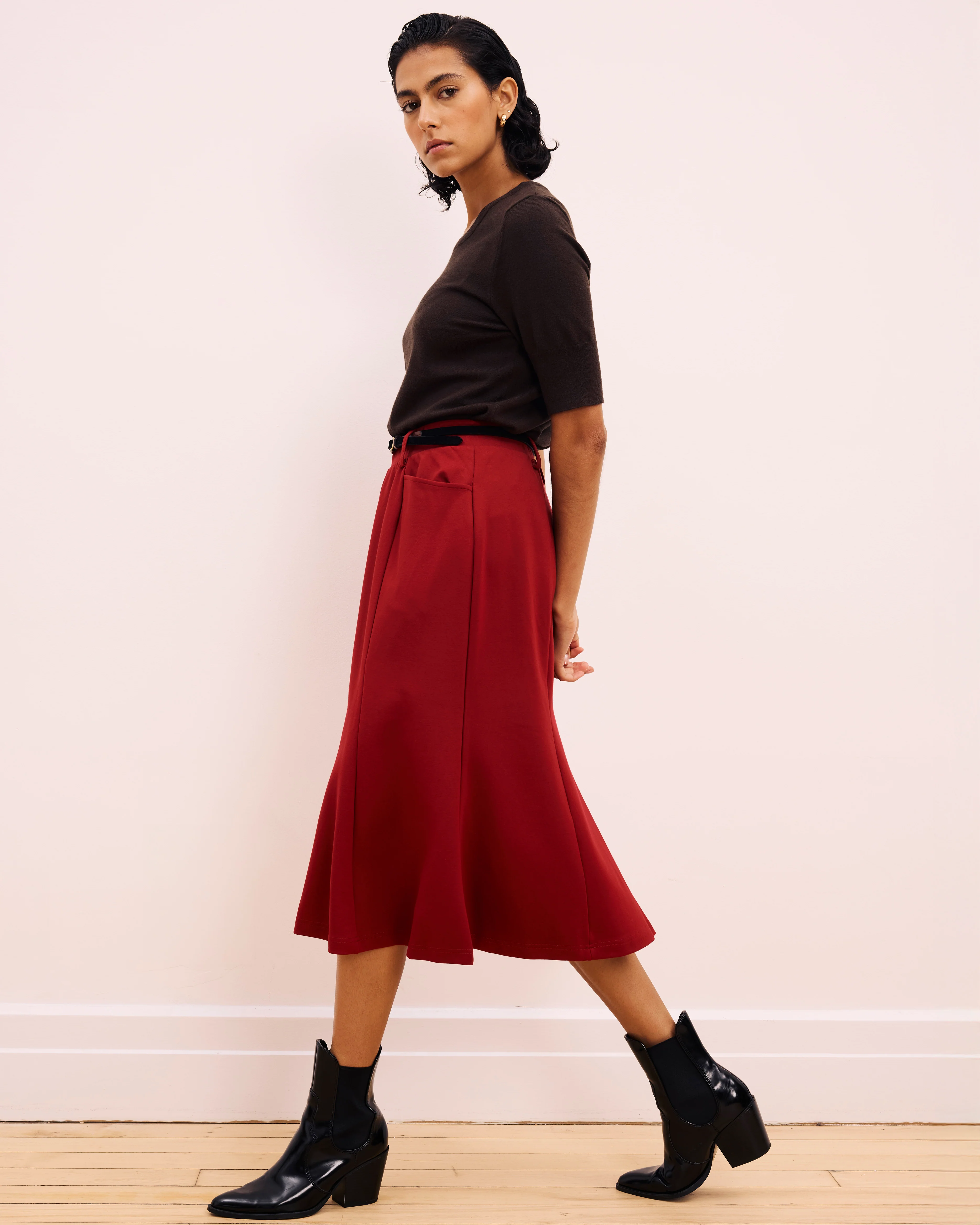 Carla Ponte Skirt - Garnet - Image 2