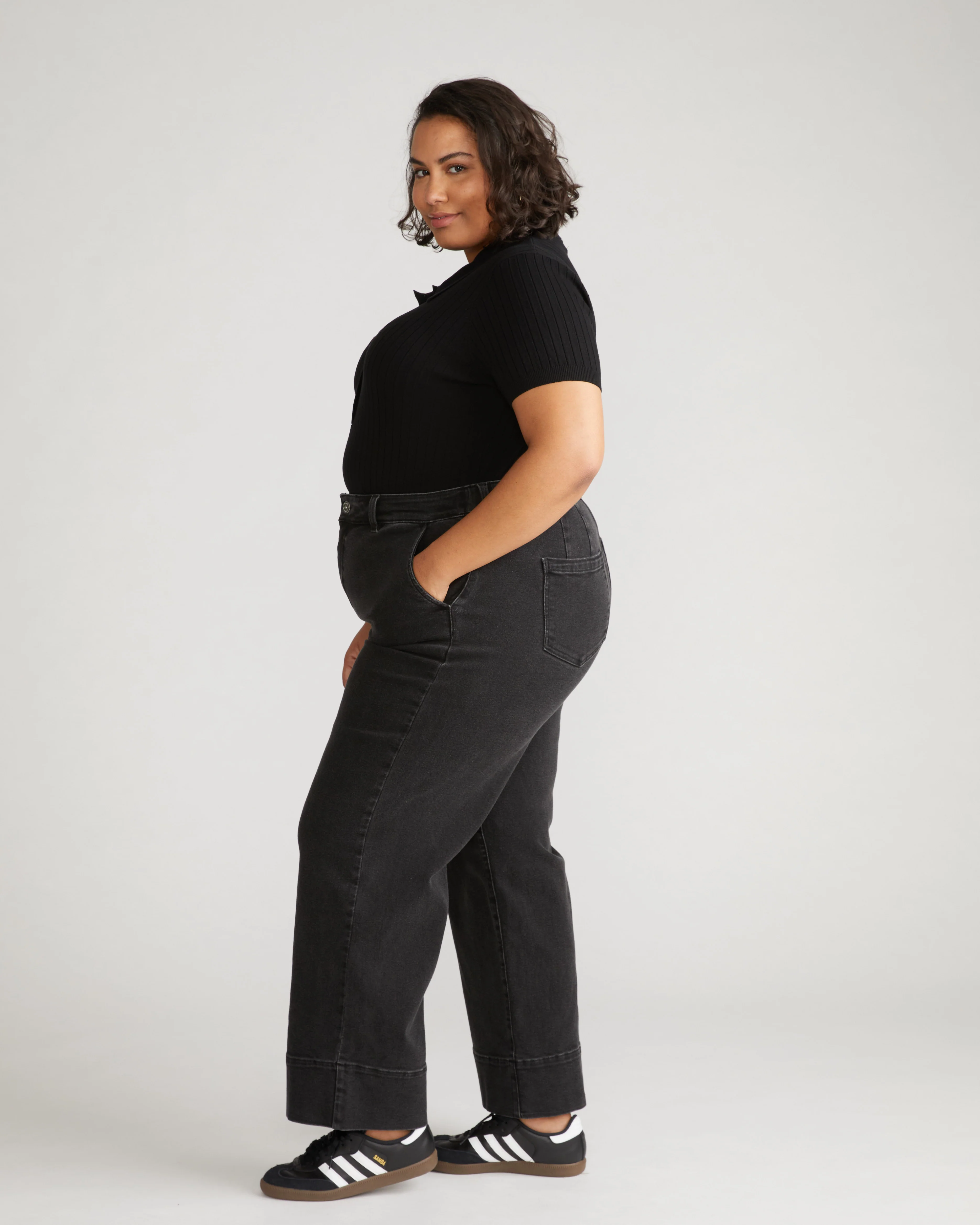 Carol High Rise High Stretch Jeans - Broken Black - Image 3