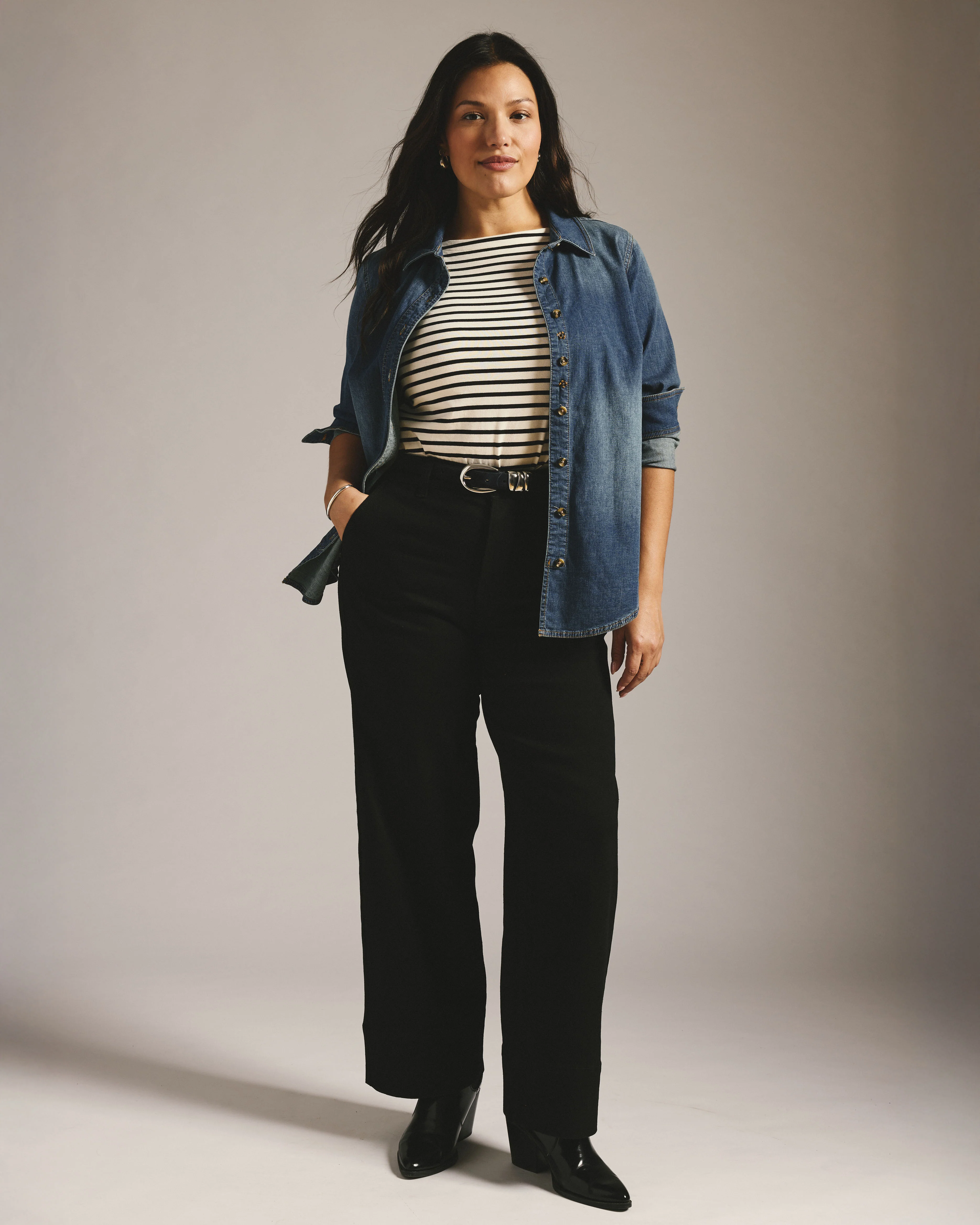 Carol High Rise High Stretch Jeans - Jet Black - Image 2