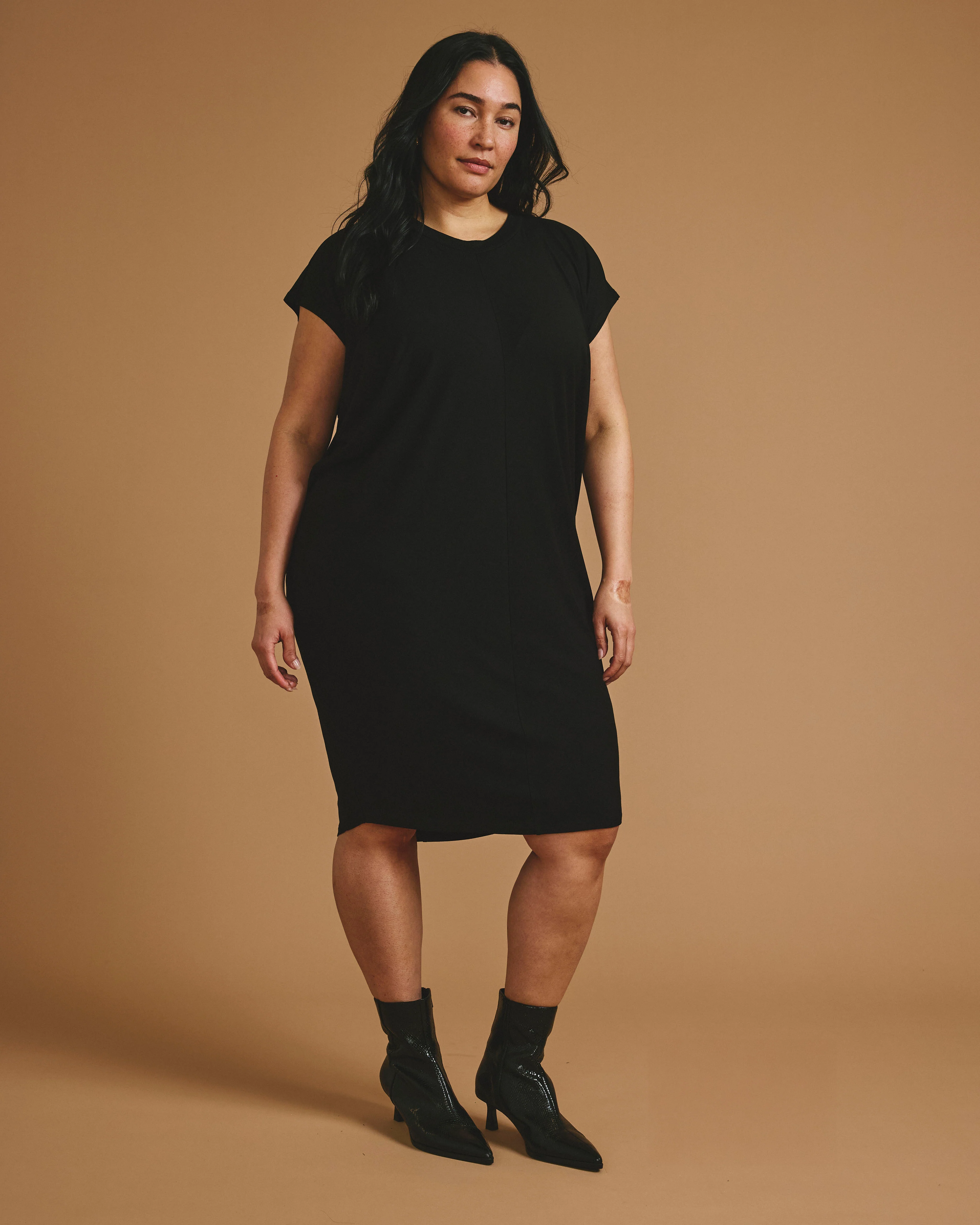 Carrea Relaxed Liquid Jersey Dress - Black - Image 2