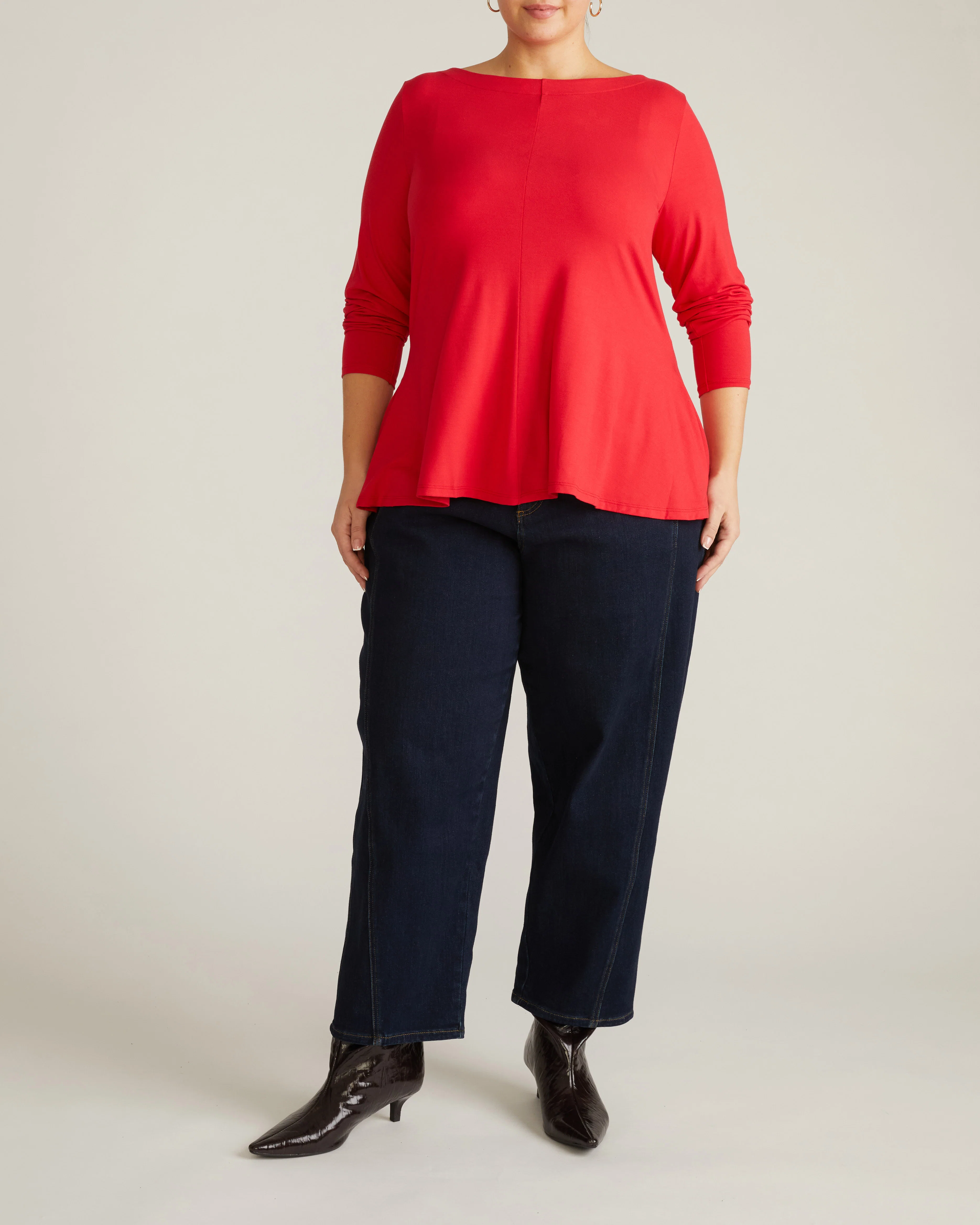 Cassandra Divine Jersey Top - Lipstick - Image 2