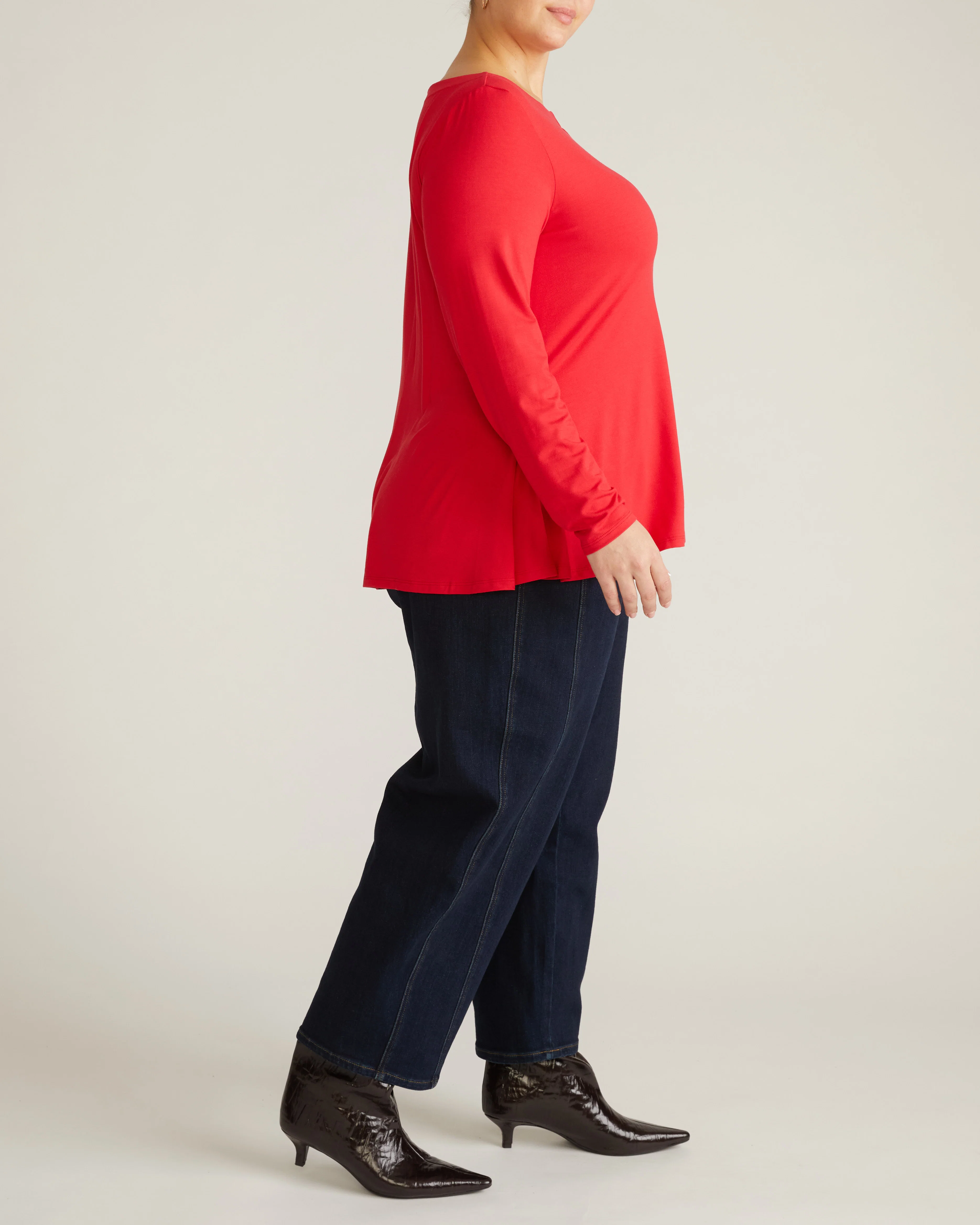 Cassandra Divine Jersey Top - Lipstick - Image 3