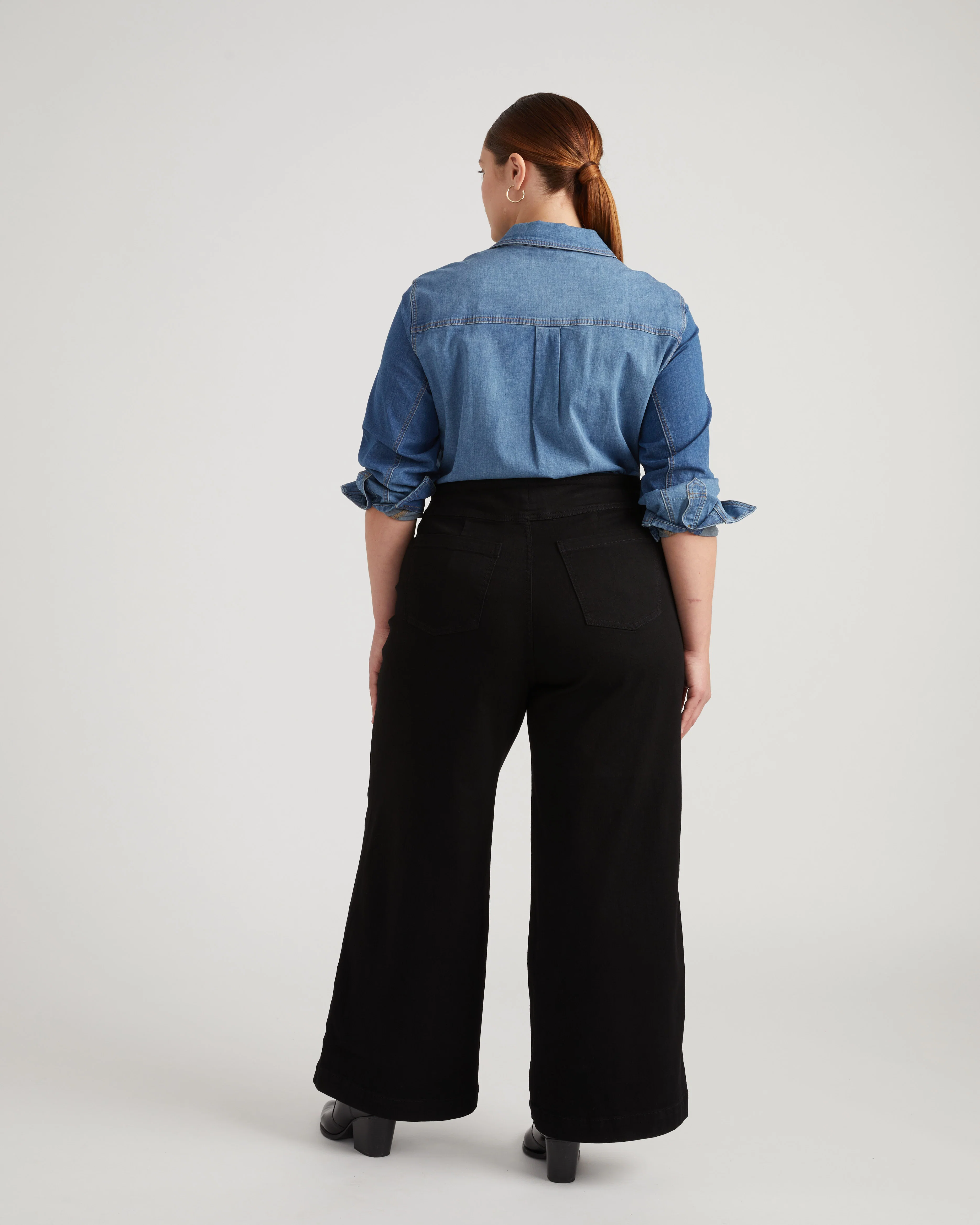 Charlie High Rise Sailor Jeans - Jet Black - Image 3
