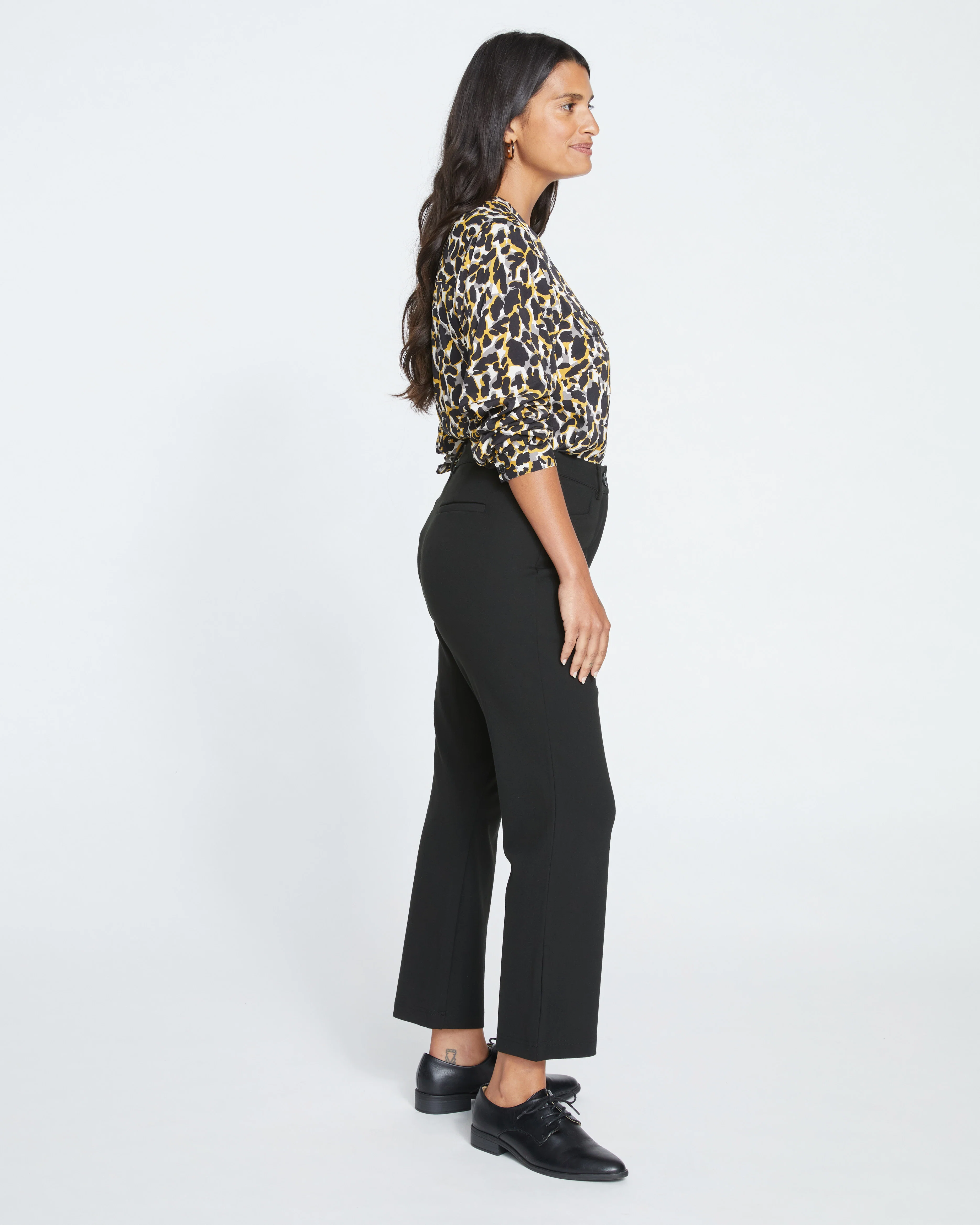 Cigarette Ponte Pants - Black - Image 3