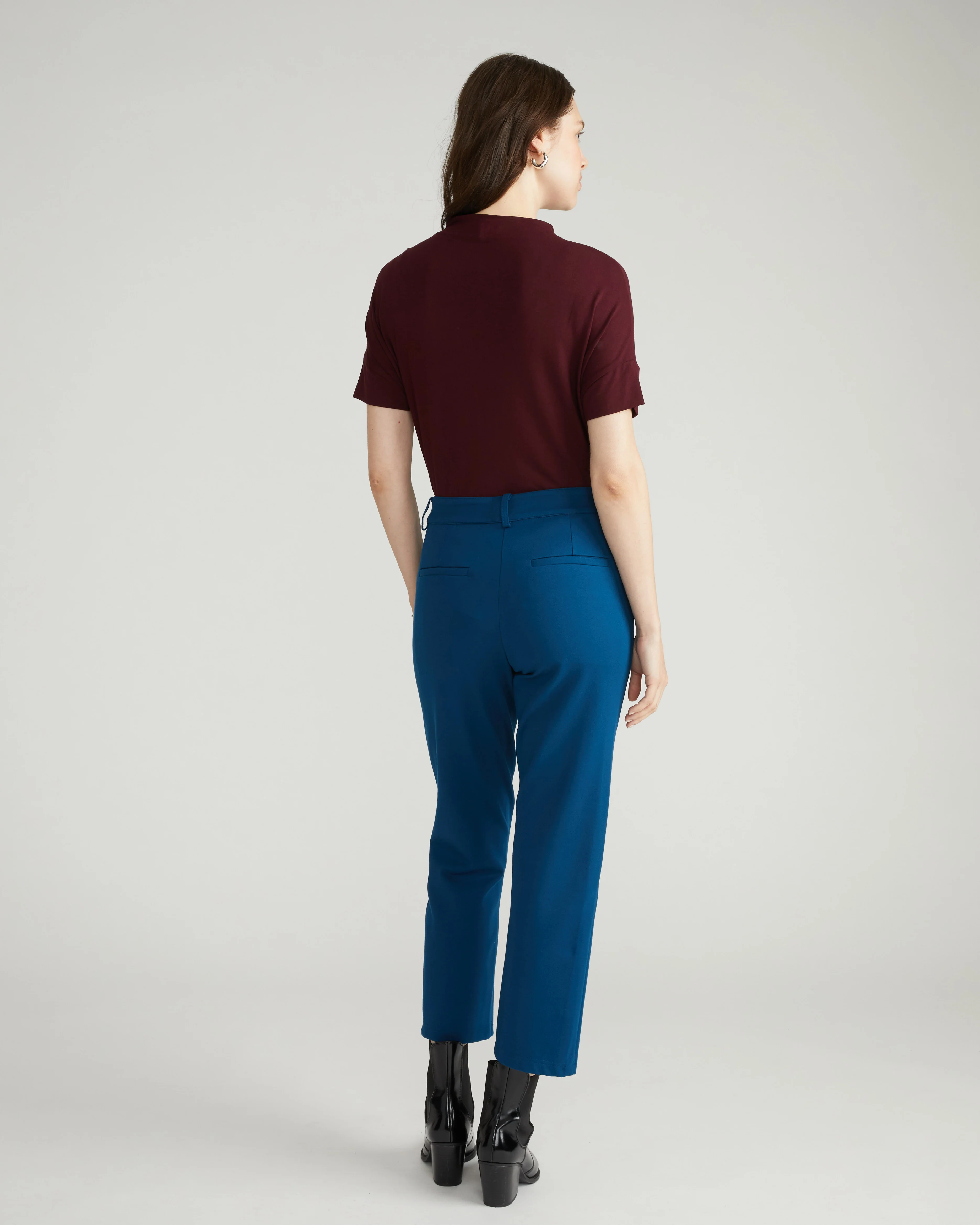 Cigarette Ponte Pants - Deep Teal - Image 4