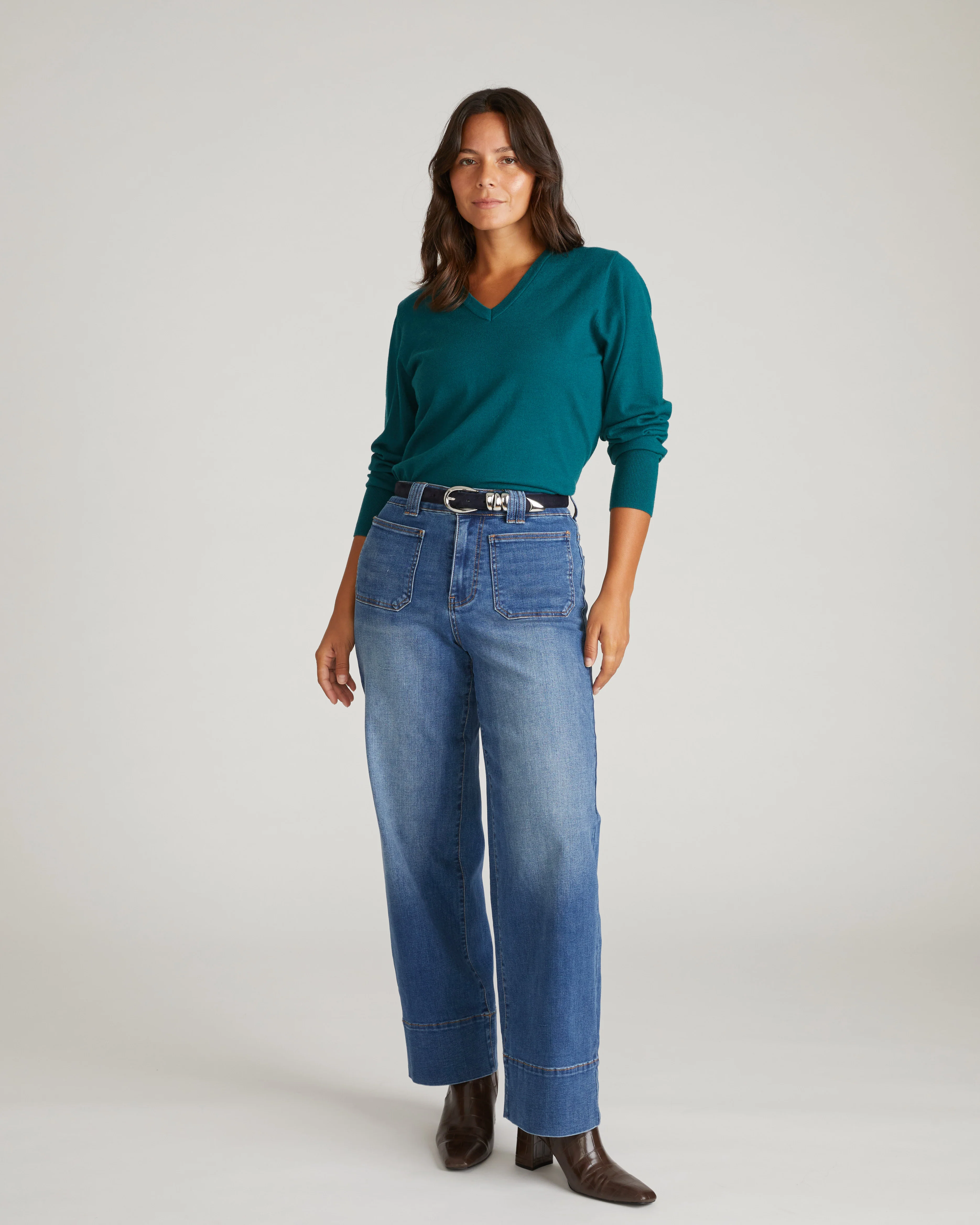 Claudia High Rise Stretch Jeans - Anzio Blue - Image 2