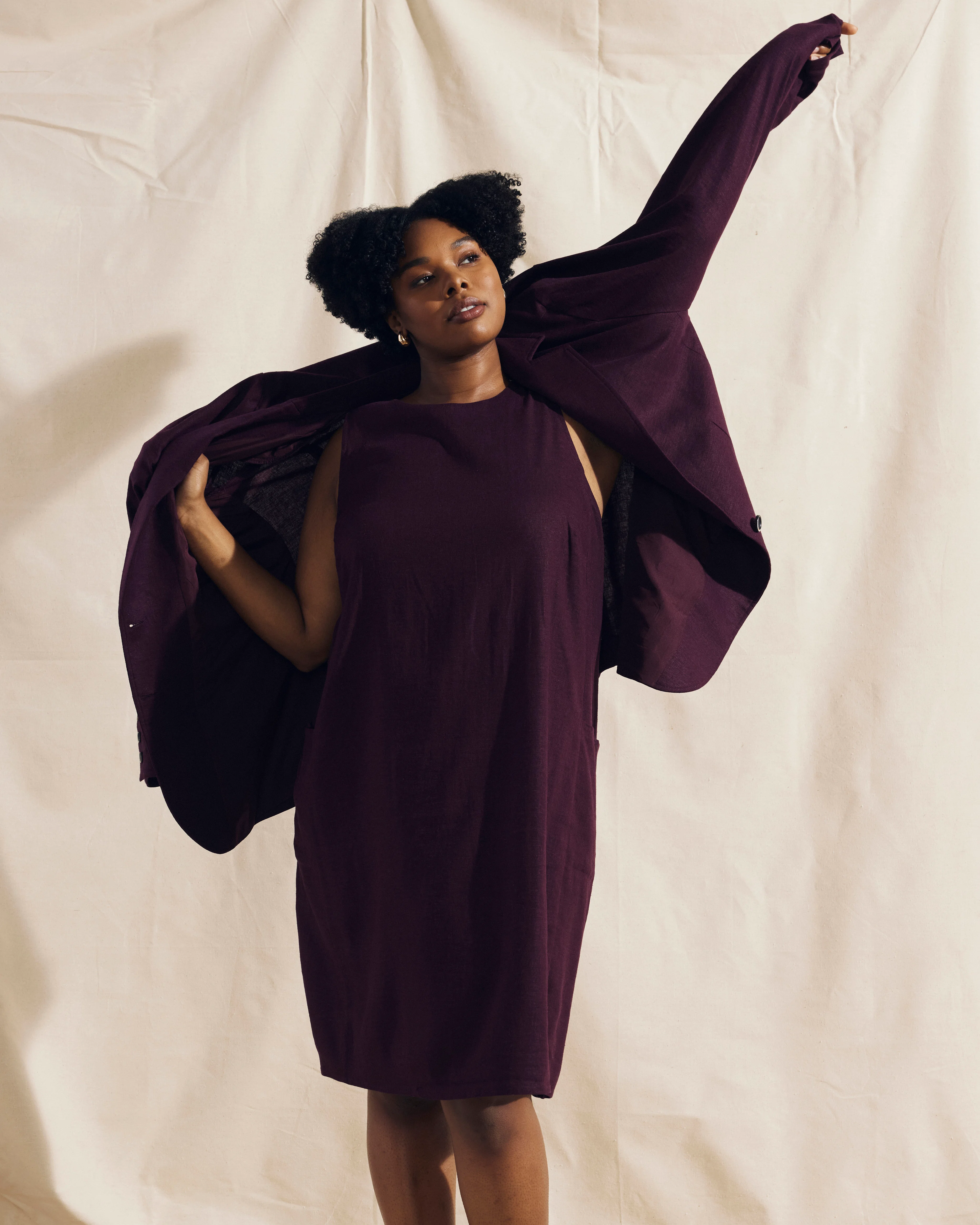 Coastal Linen Blazer - Acai - Image 2