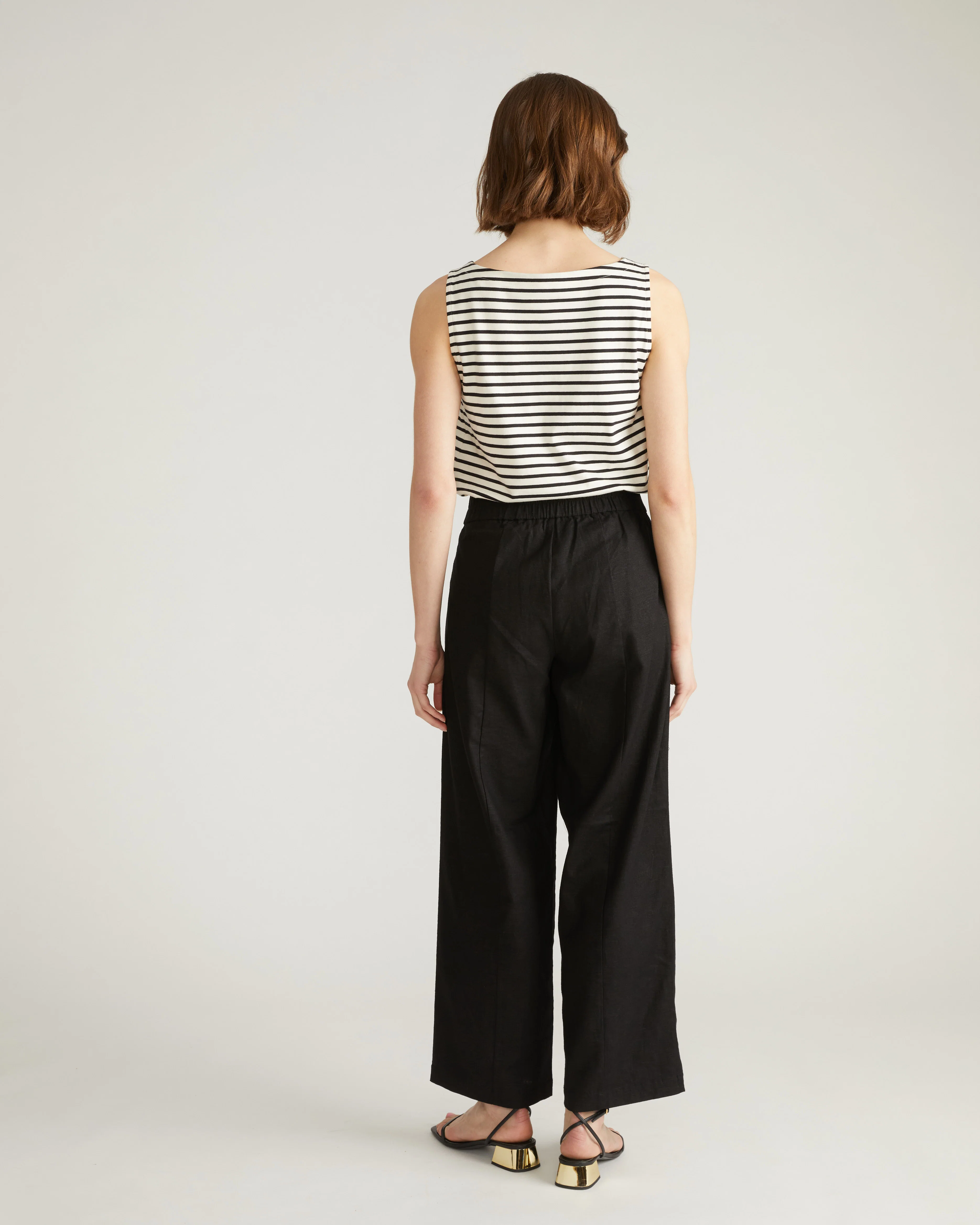 Coastal Linen Pants - Black - Image 3