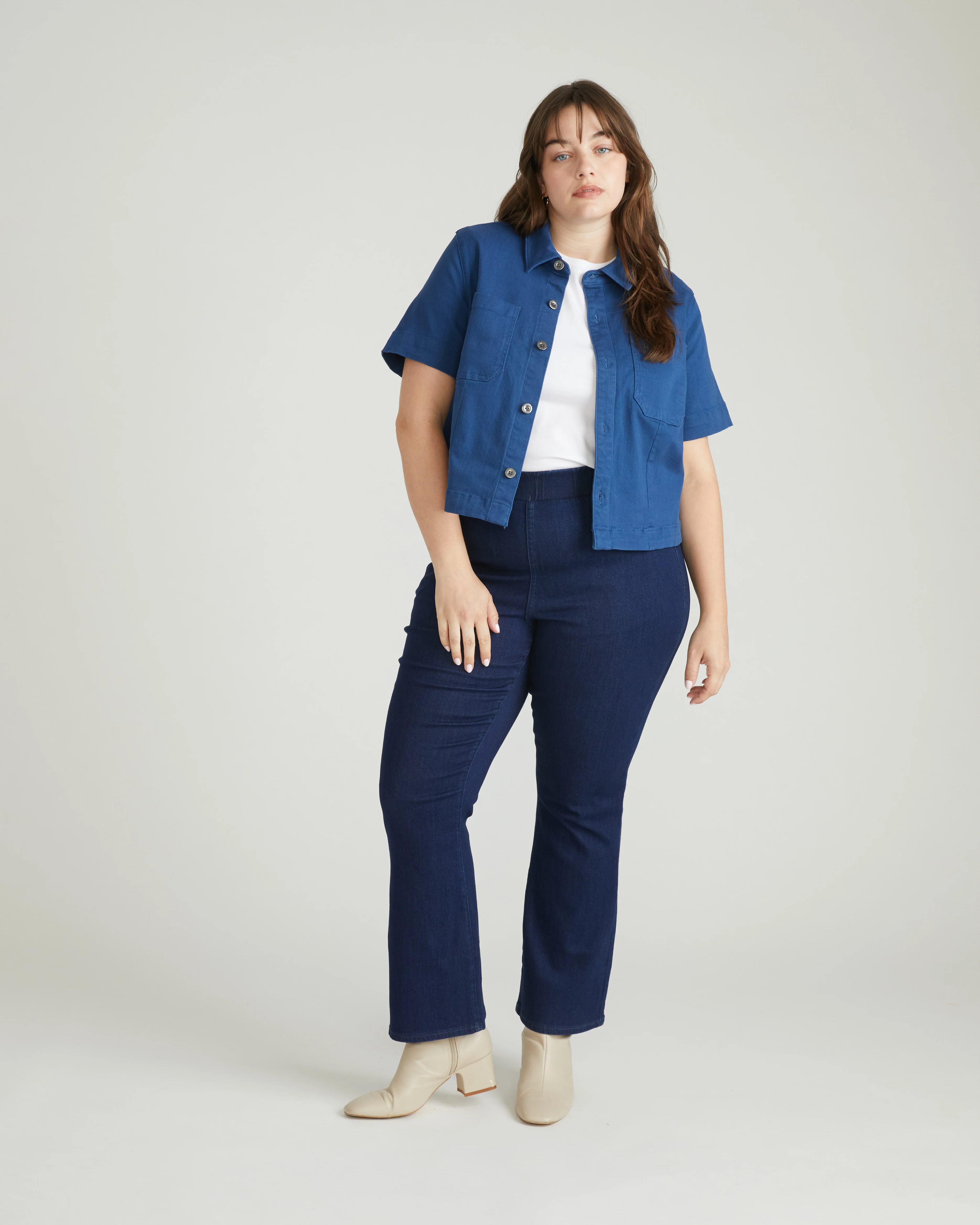 ComfortDenim Bootcut Jeans - Dark Indigo