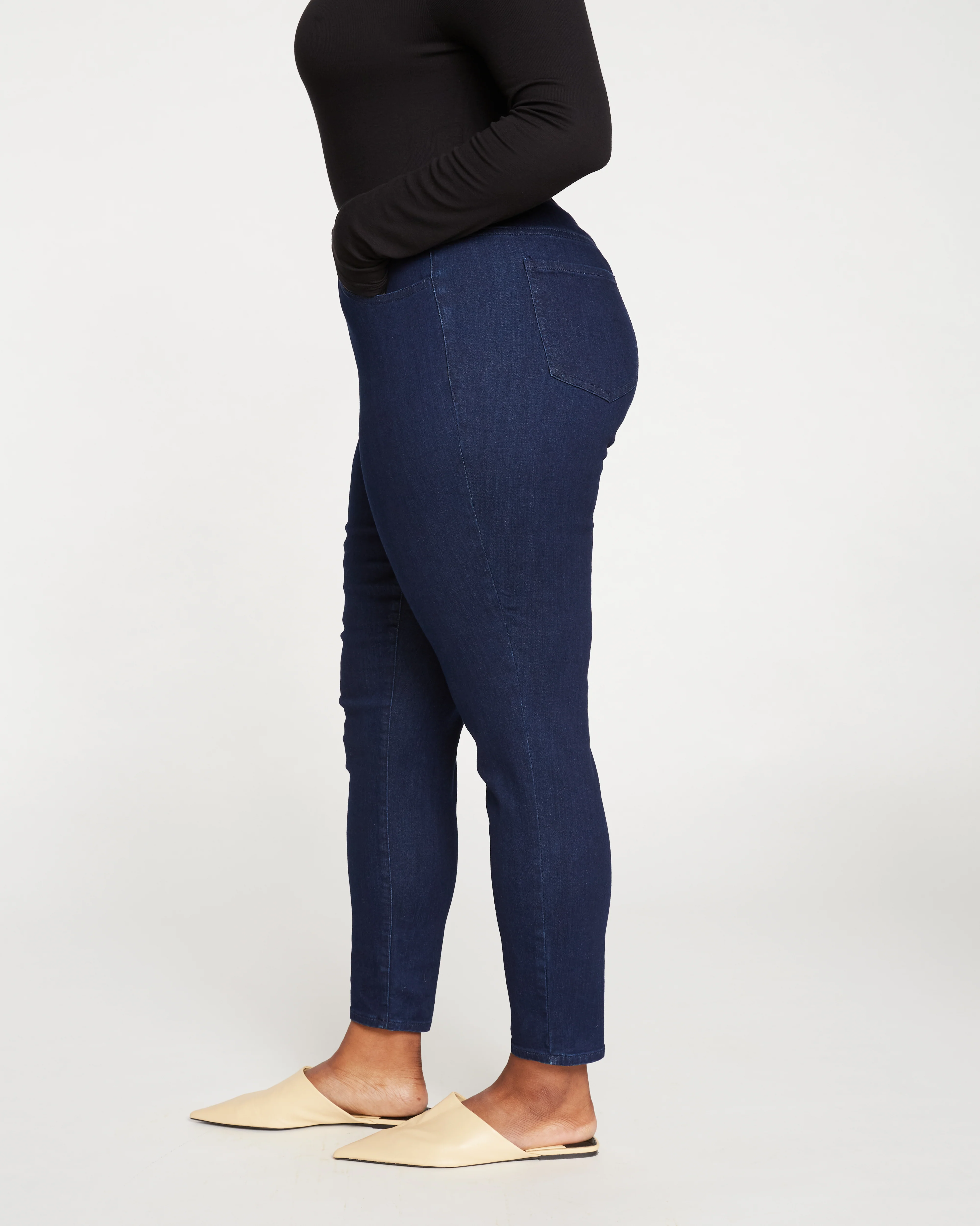 ComfortDenim Dont Call Them Jeggings - Dark Indigo - Image 8