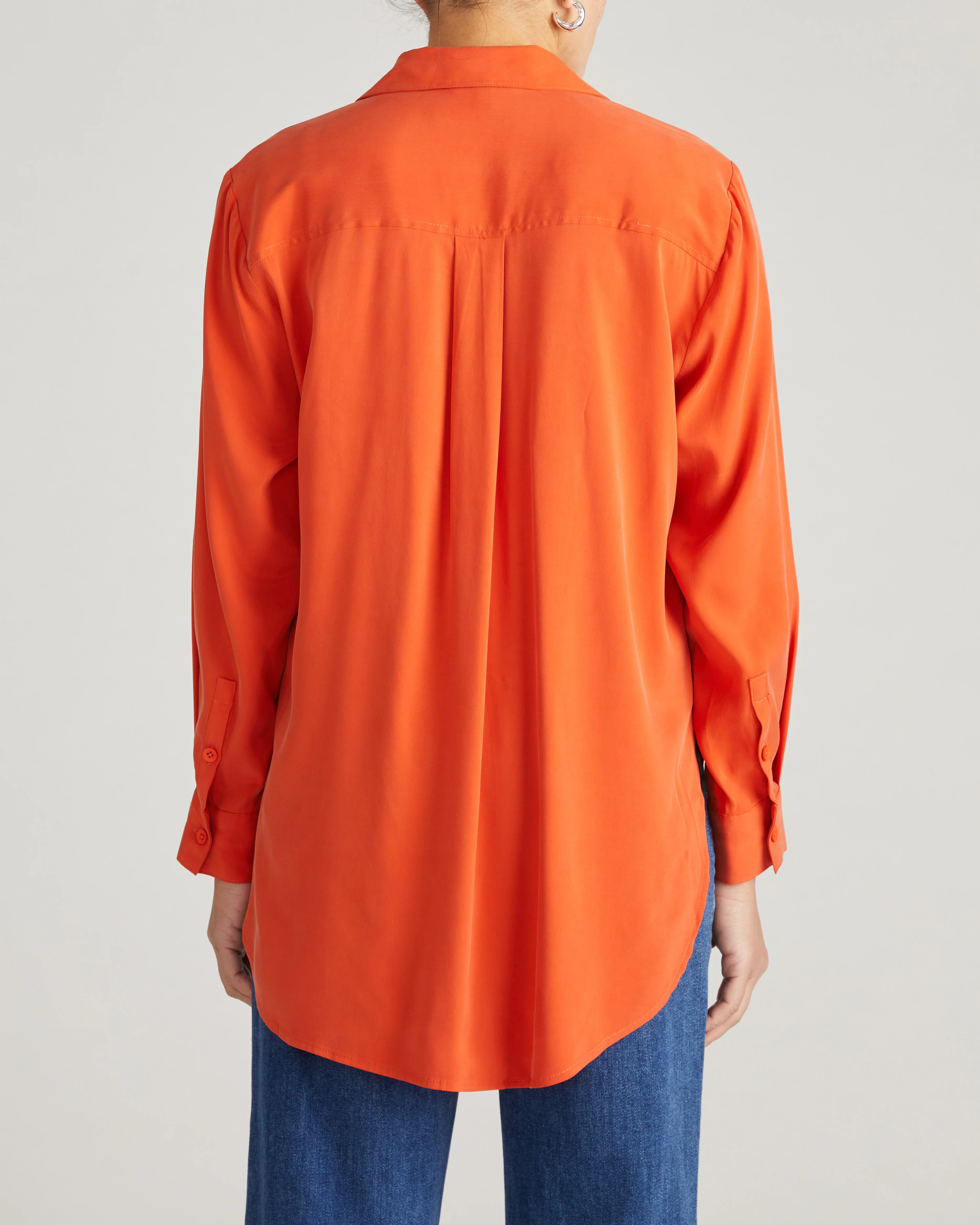 Cooling Stretch Cupro Artist Shirt - Orange Flame - Image 6