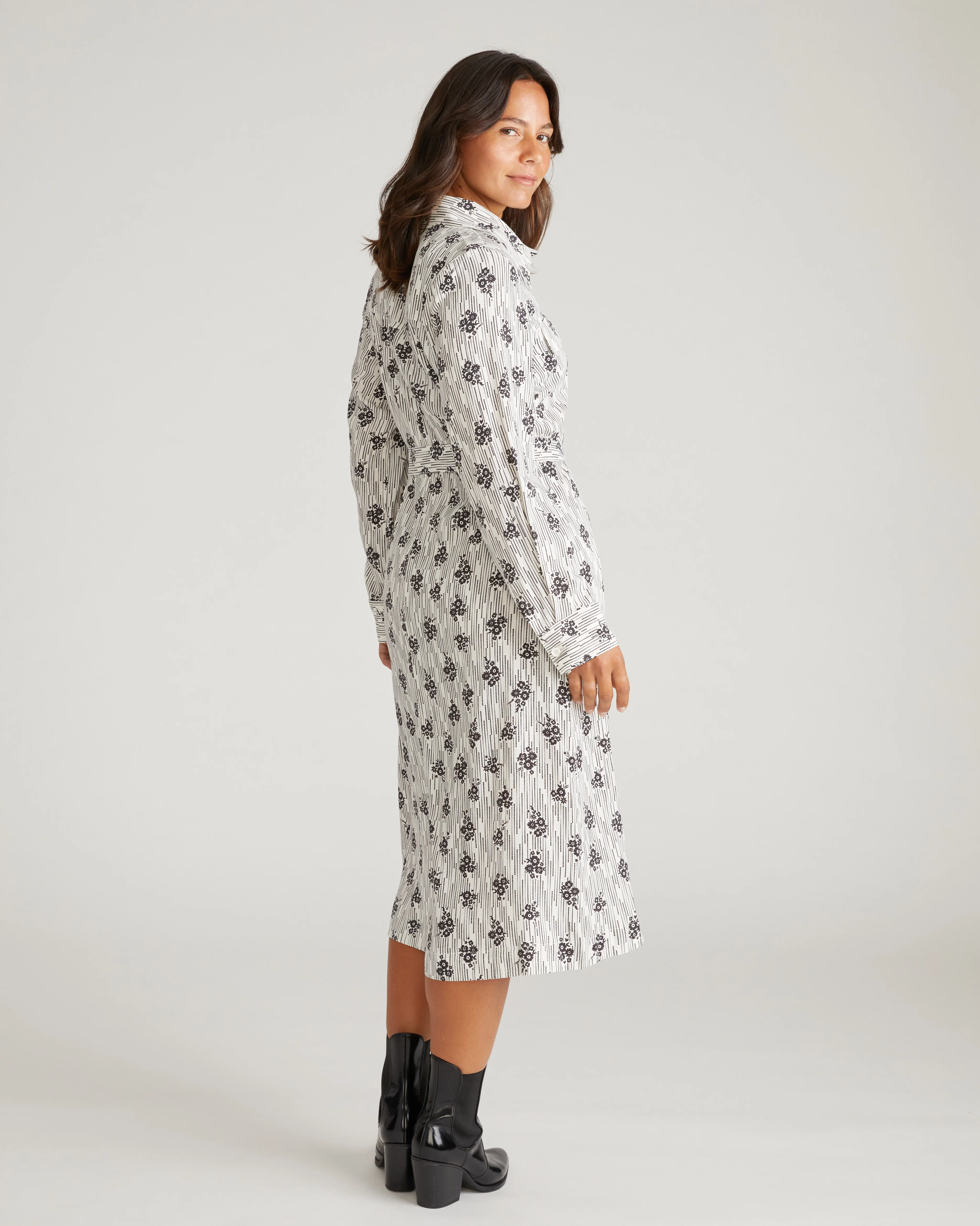 Cooling Stretch Cupro Savannah Dress - Vintage Daydream Print - Image 3