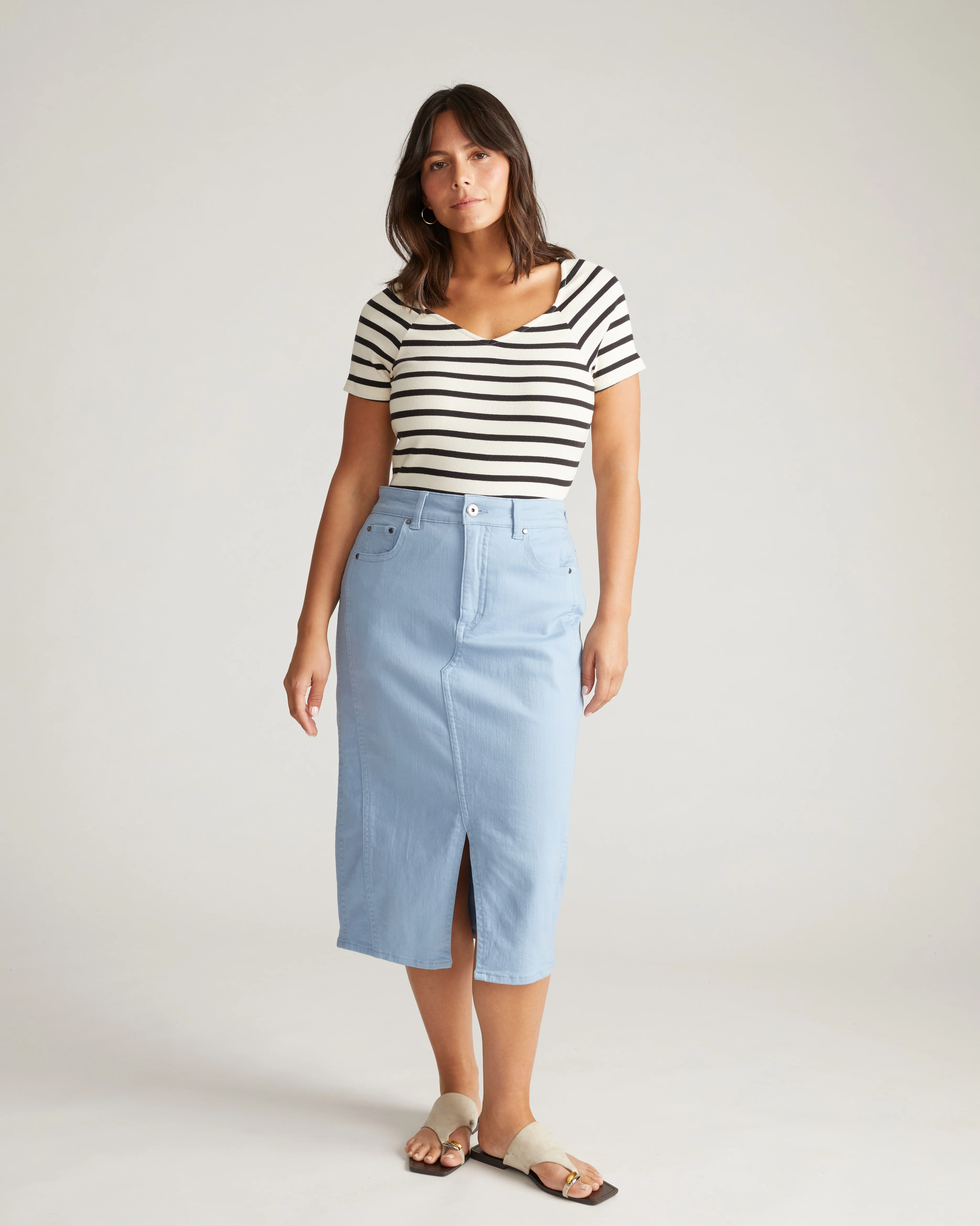 Dakota Denim Skirt - Clear Sky - Image 2