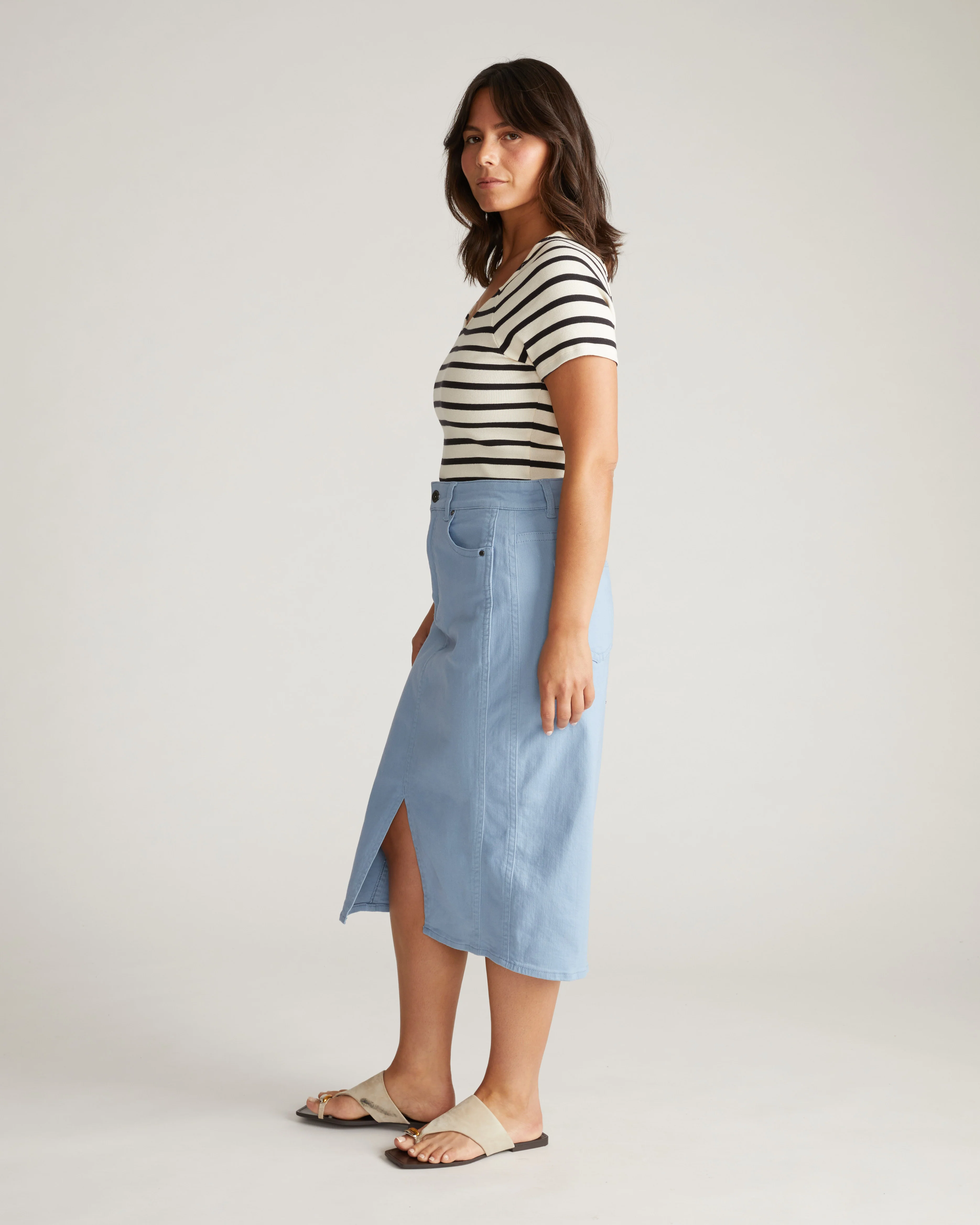 Dakota Denim Skirt - Clear Sky - Image 3