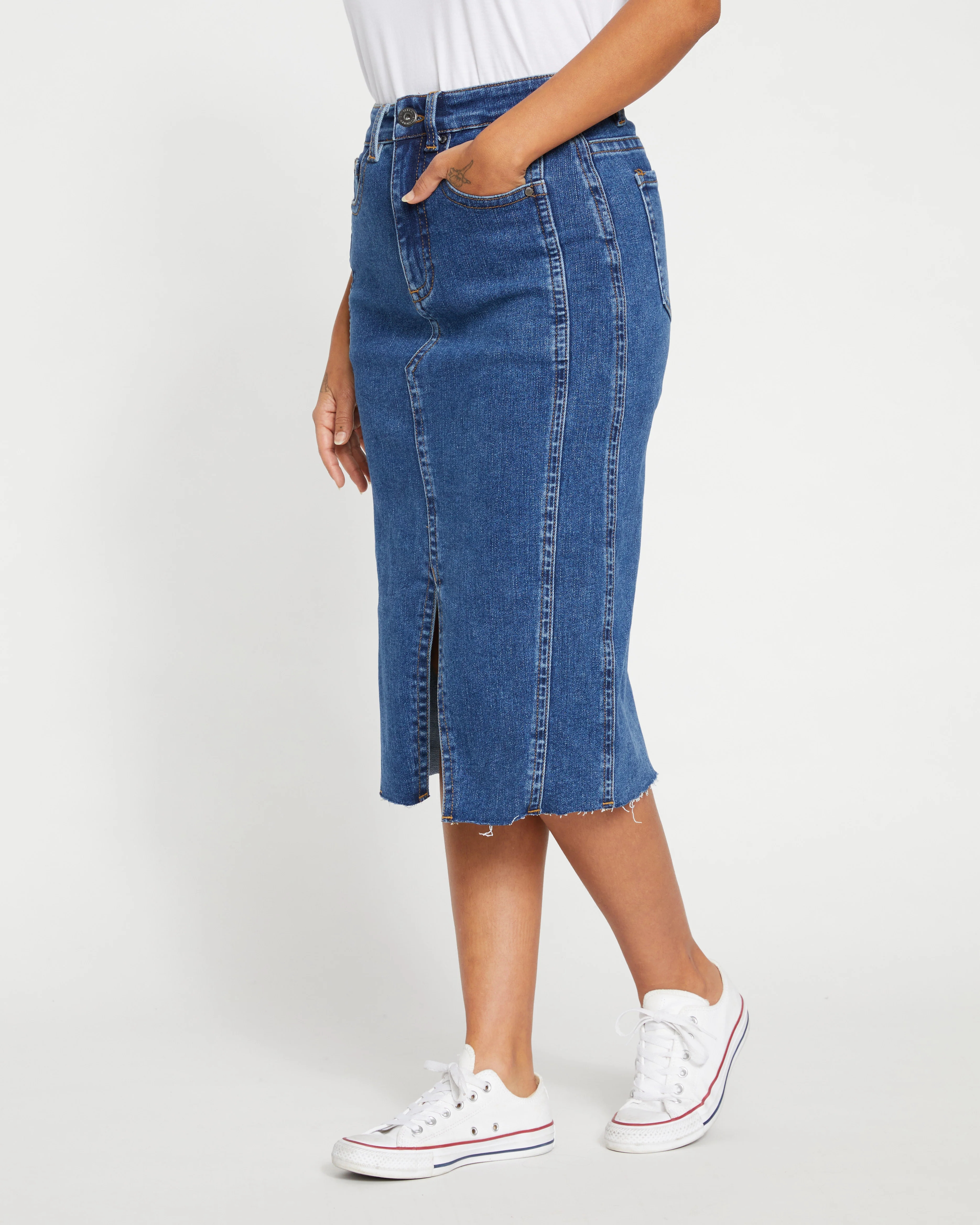 Dakota Denim Skirt - Odeon Blue - Image 6