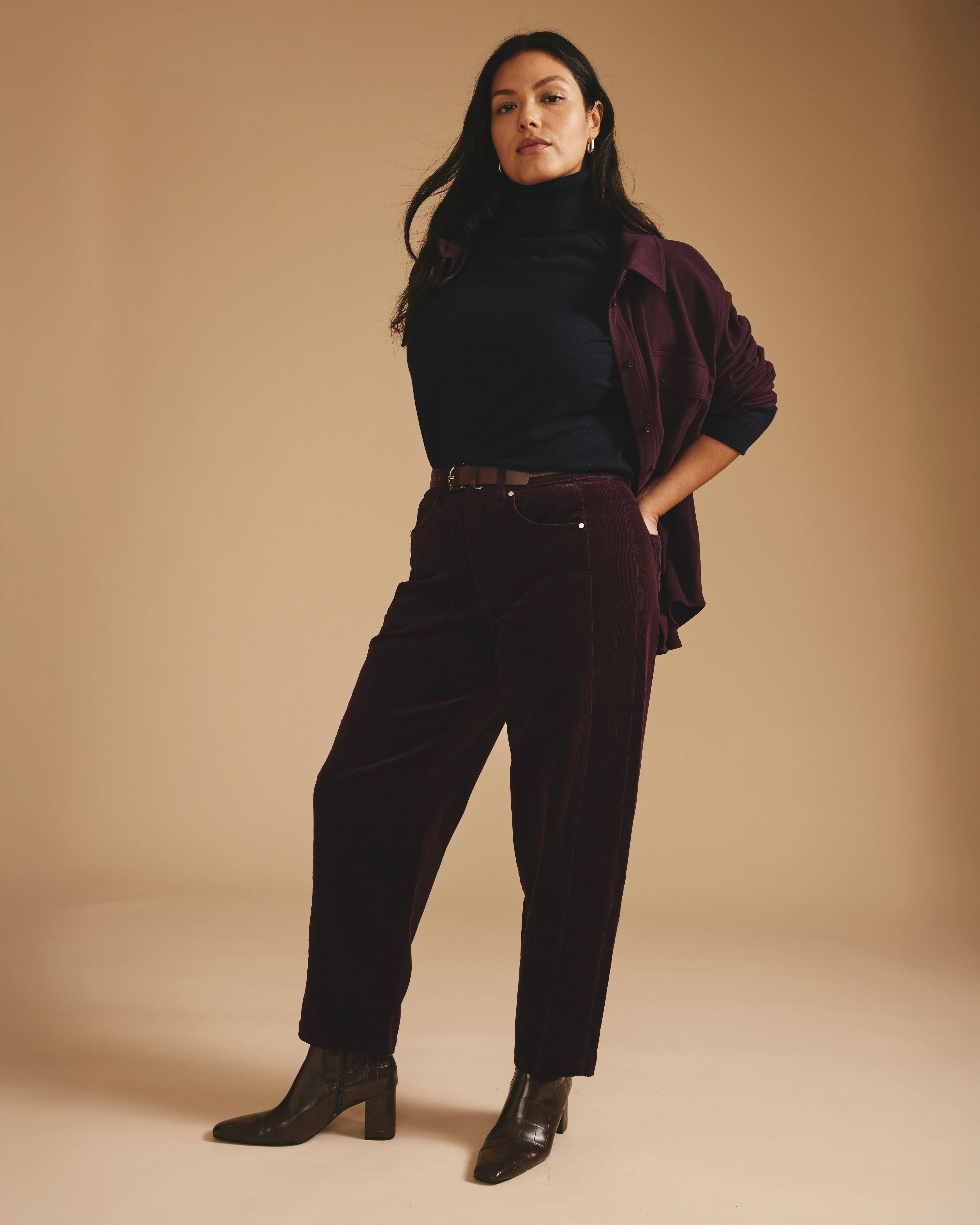 Dakota Twisted Leg Corduroy Pants - Gamay - Image 3