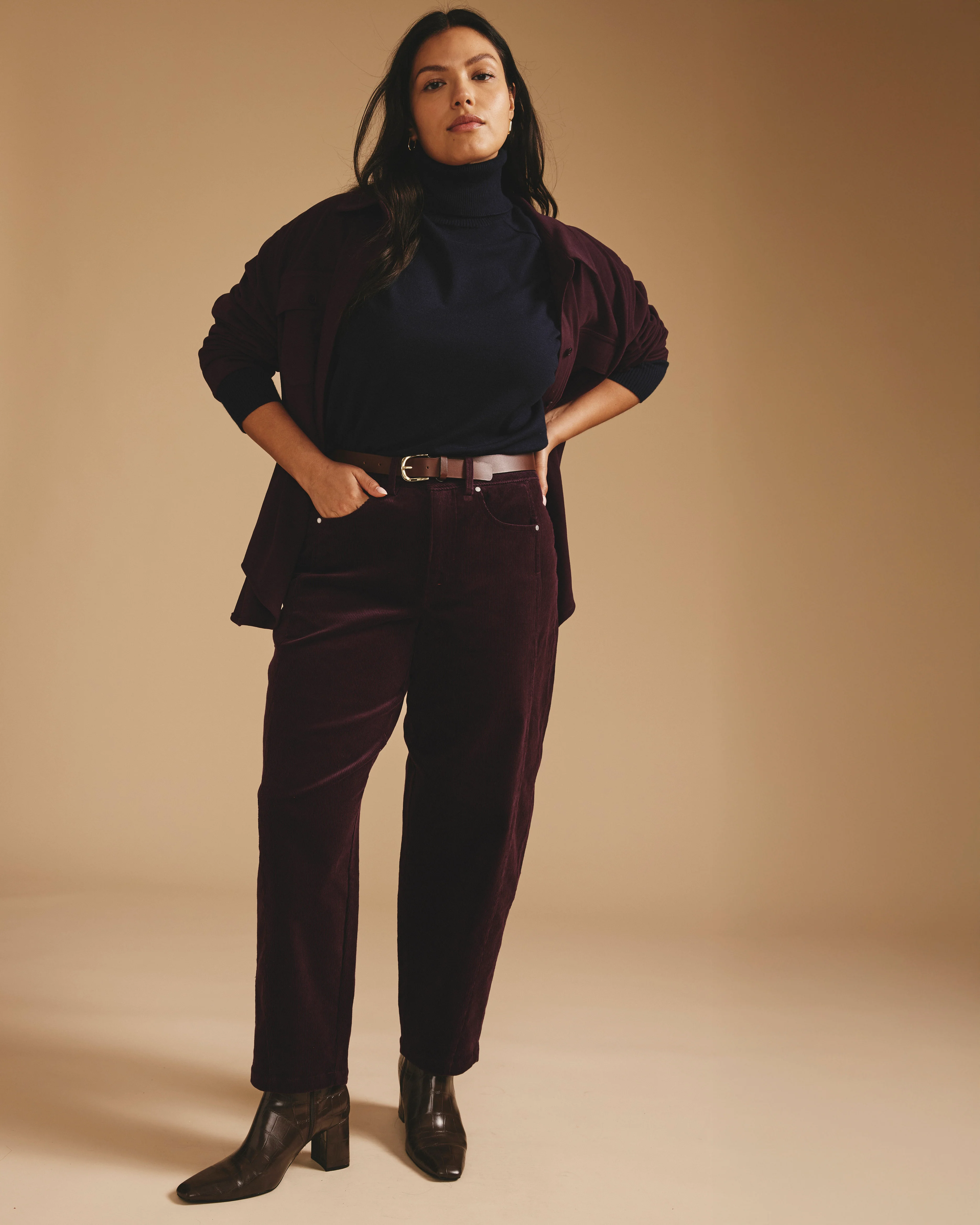 Dakota Twisted Leg Corduroy Pants - Gamay - Image 4