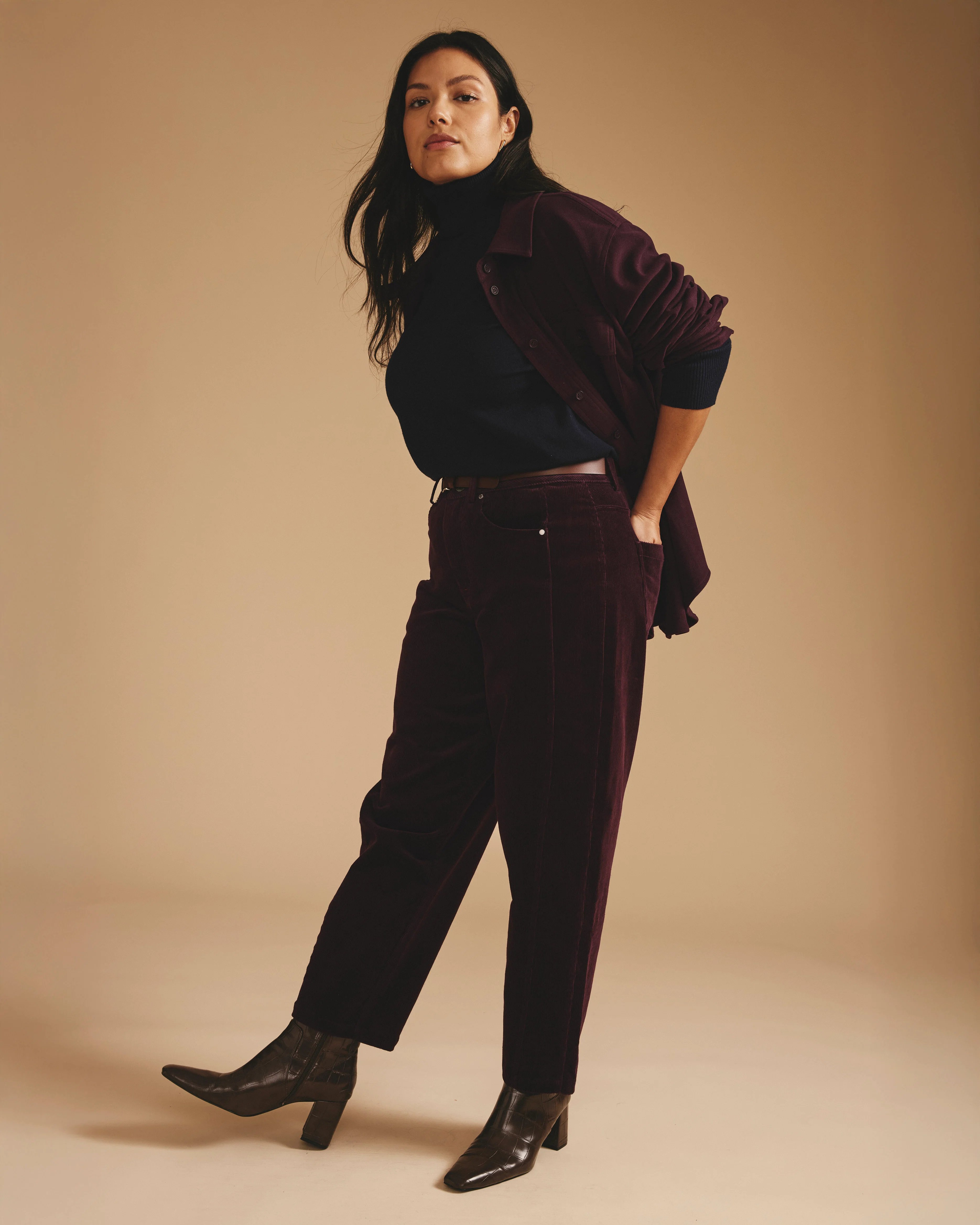 Dakota Twisted Leg Corduroy Pants - Gamay - Image 5