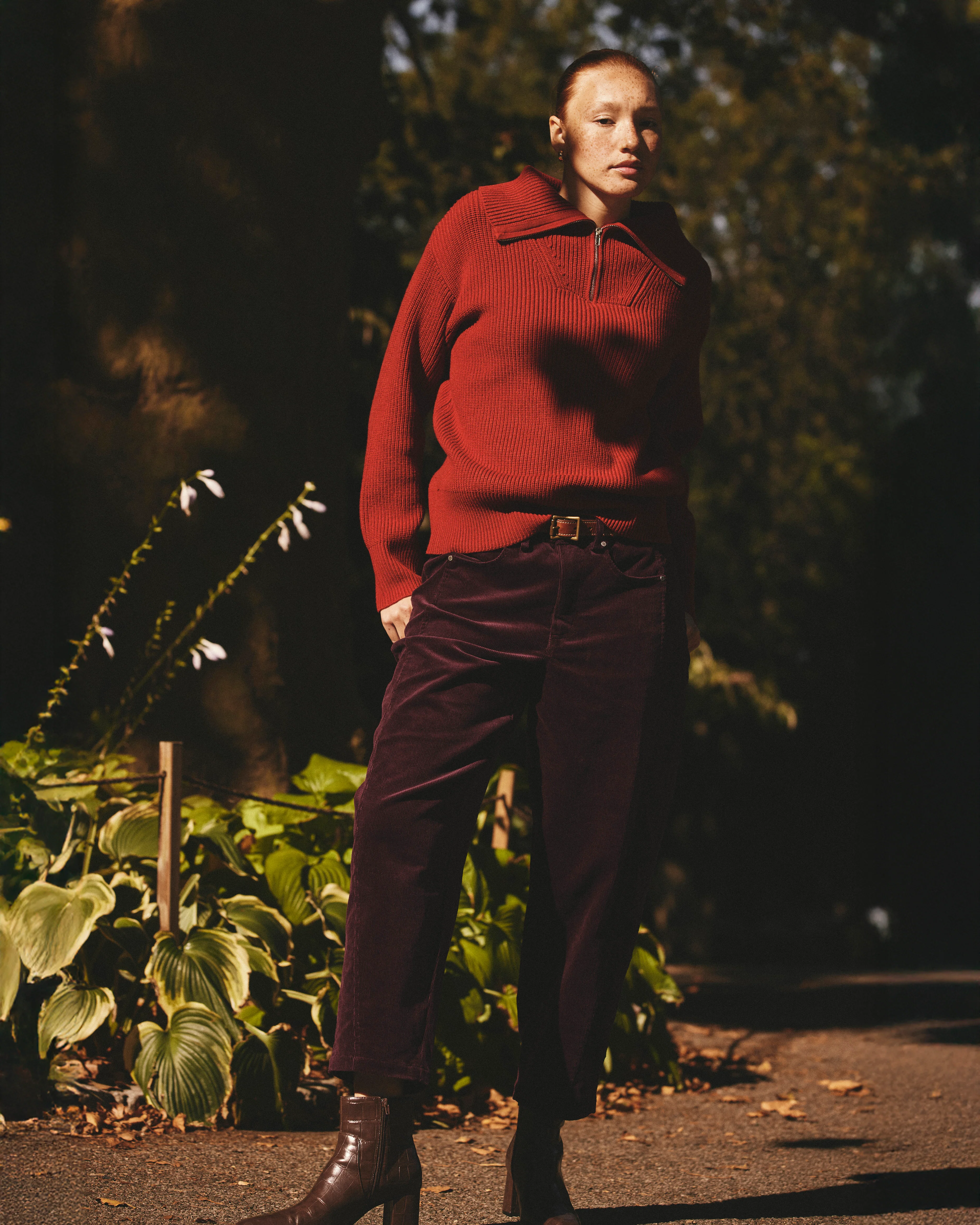 Dakota Twisted Leg Corduroy Pants - Gamay - Image 6