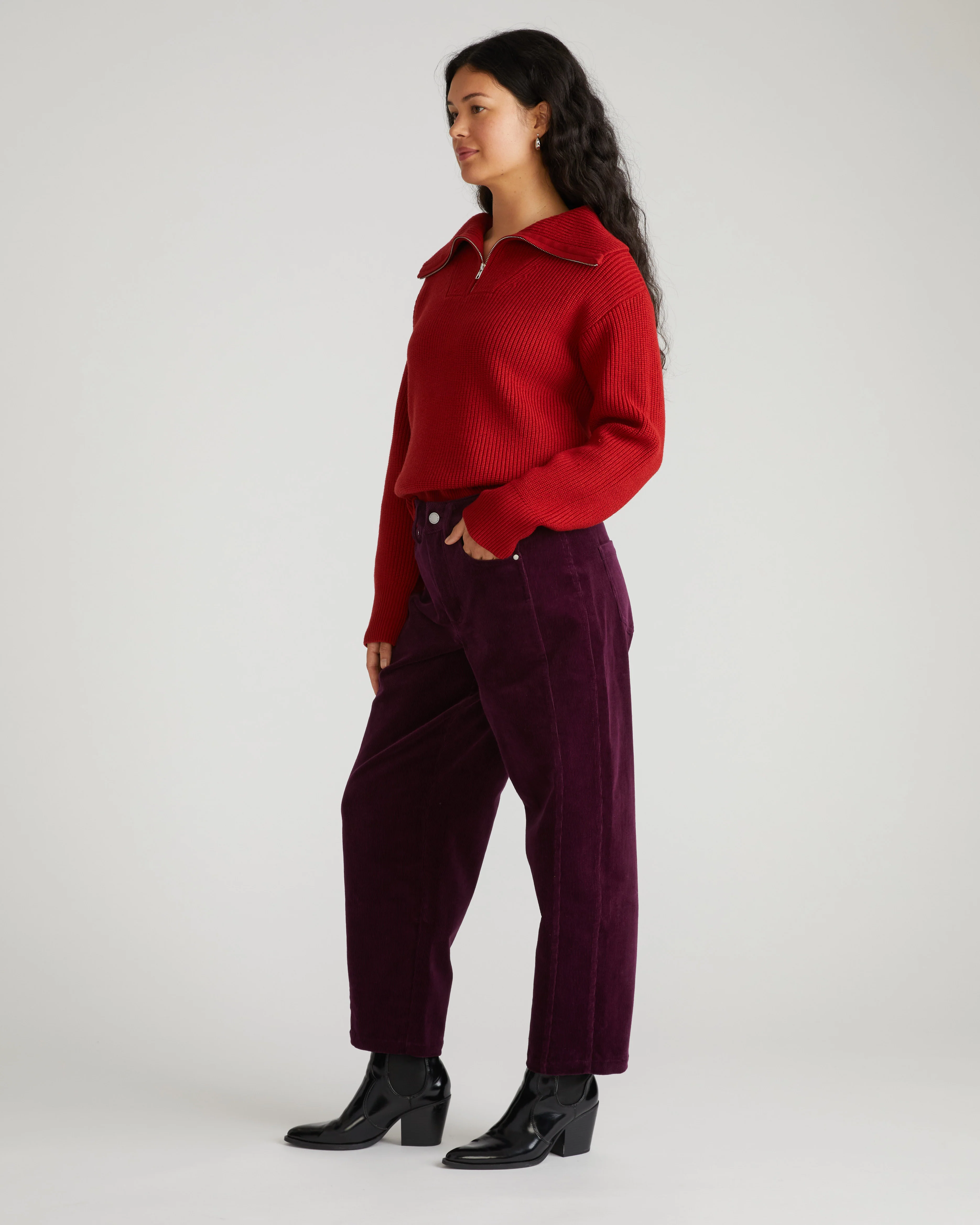 Dakota Twisted Leg Corduroy Pants - Gamay - Image 8