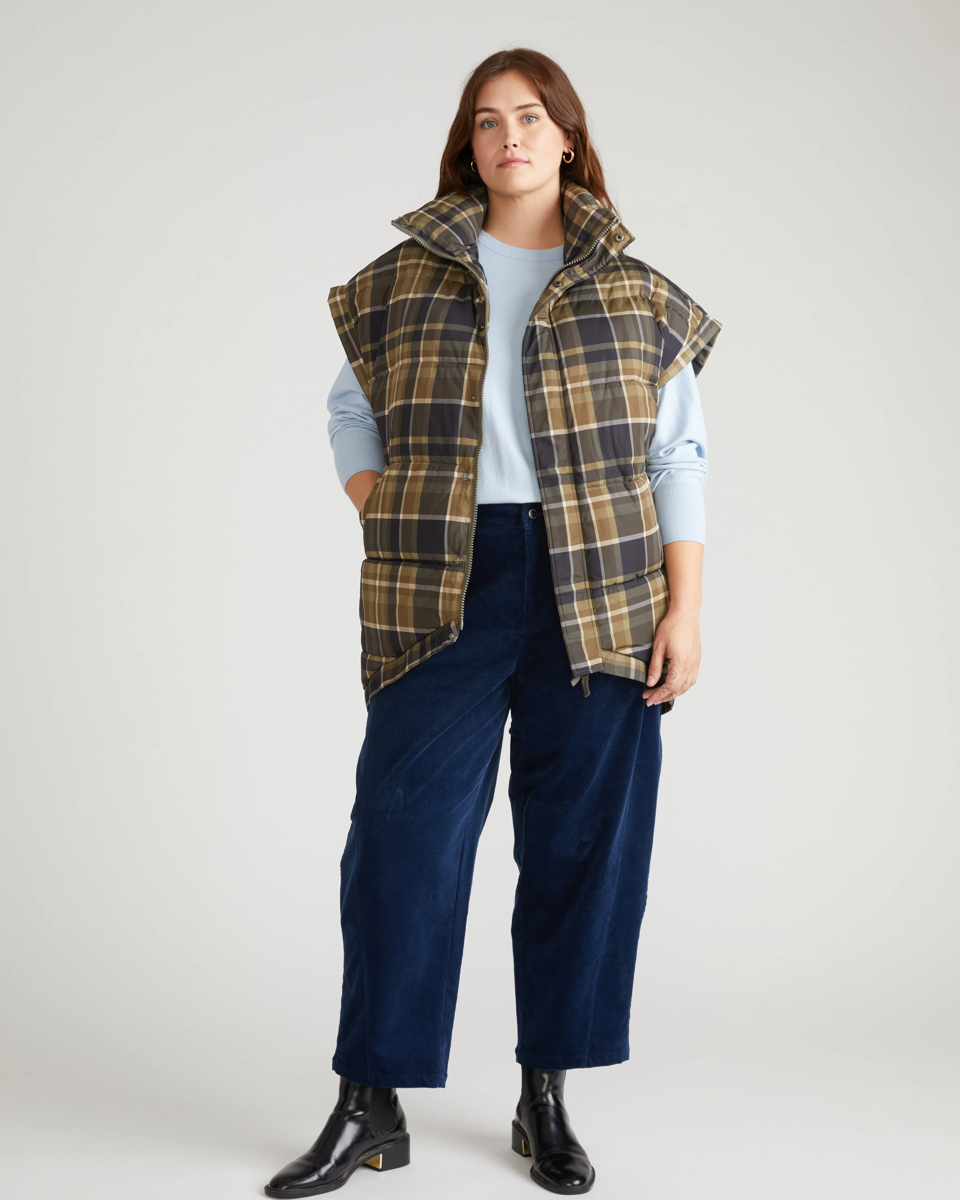 Dakota Twisted Leg Corduroy Pants - Pageant Blue - Image 2