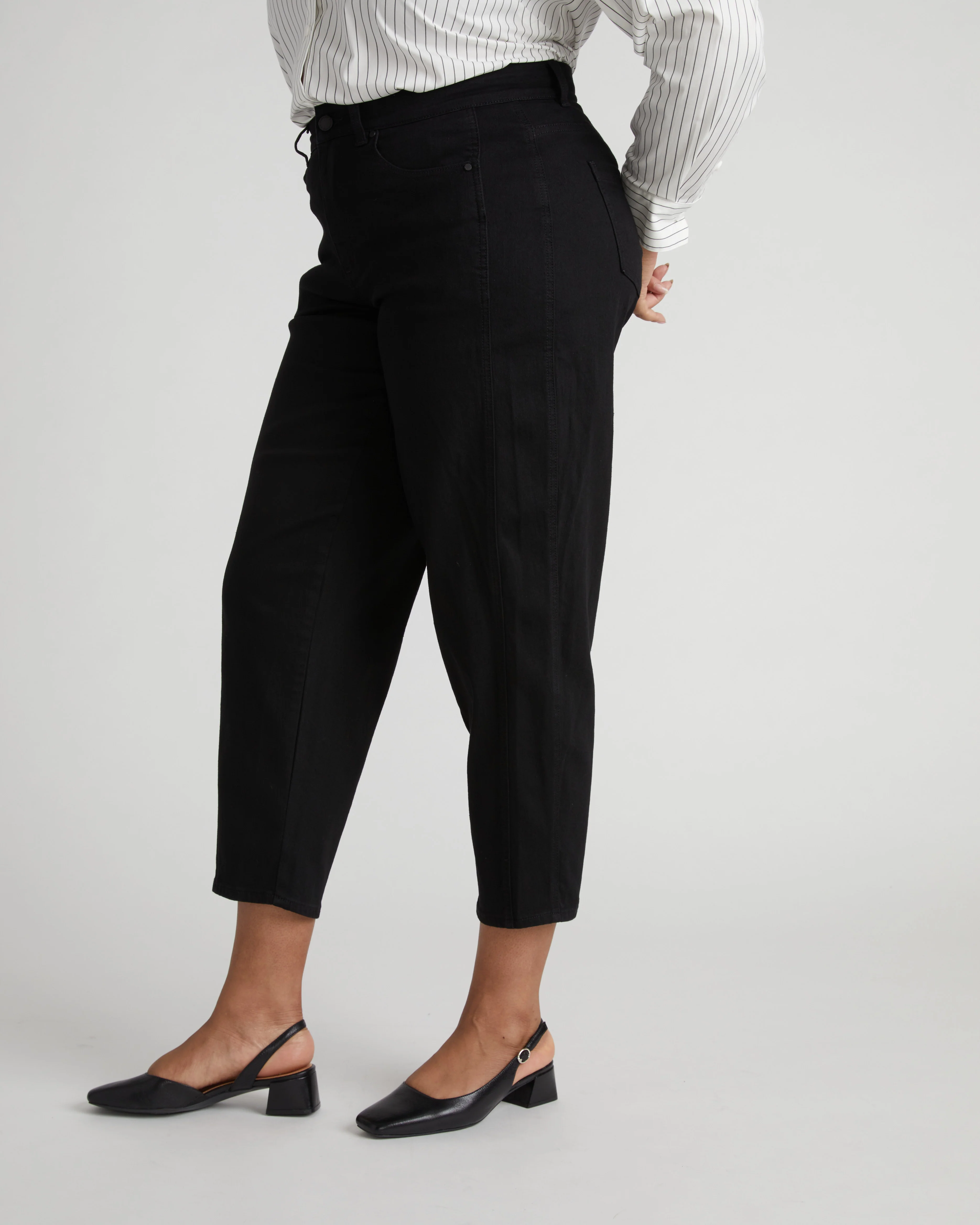 Dakota Twisted Leg Jeans - Jet Black - Image 4